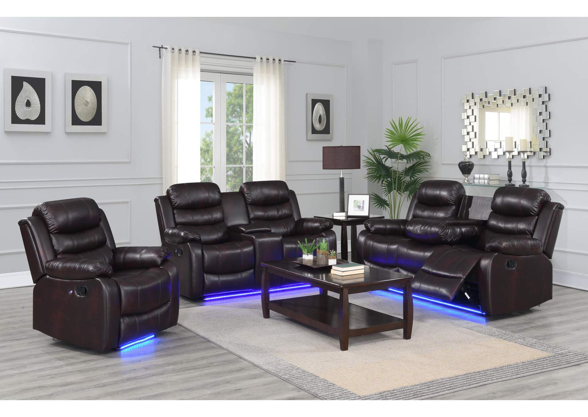 Brown Motion Led Chair image 1