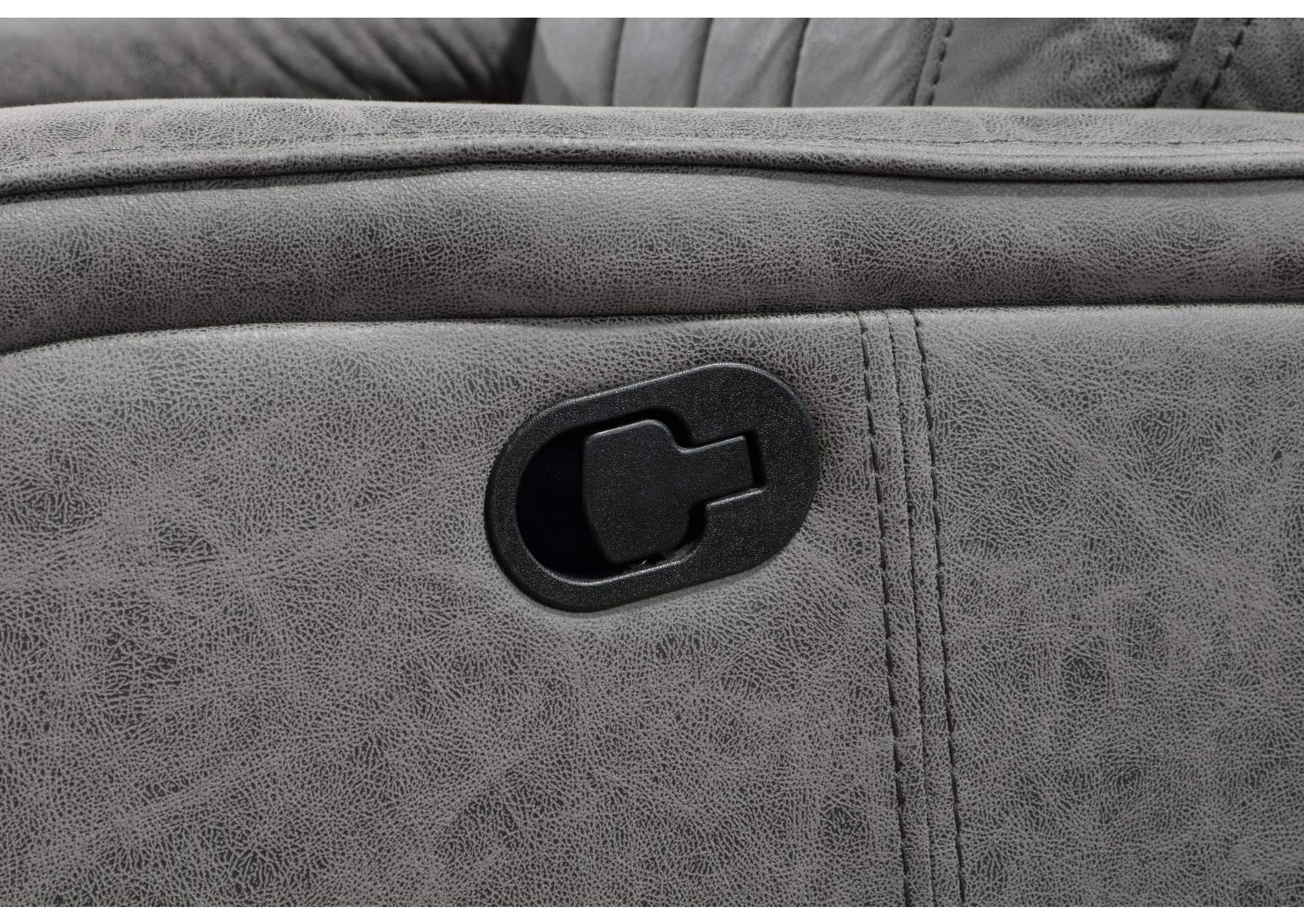 Gray Motion Sofa With Dropdown Table, With Charger image 1