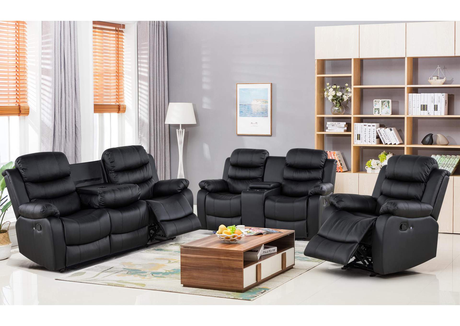 Black Motion Sofa image 1