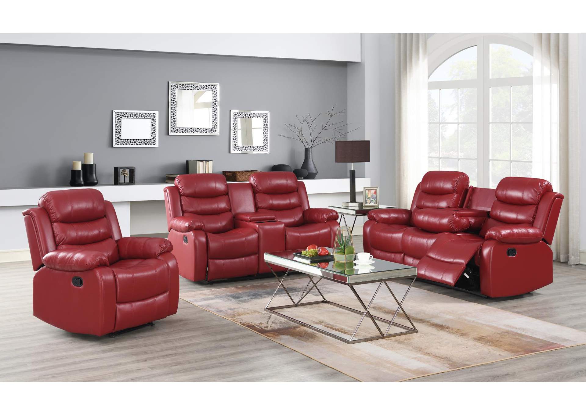 Red Motion Recliner image 1