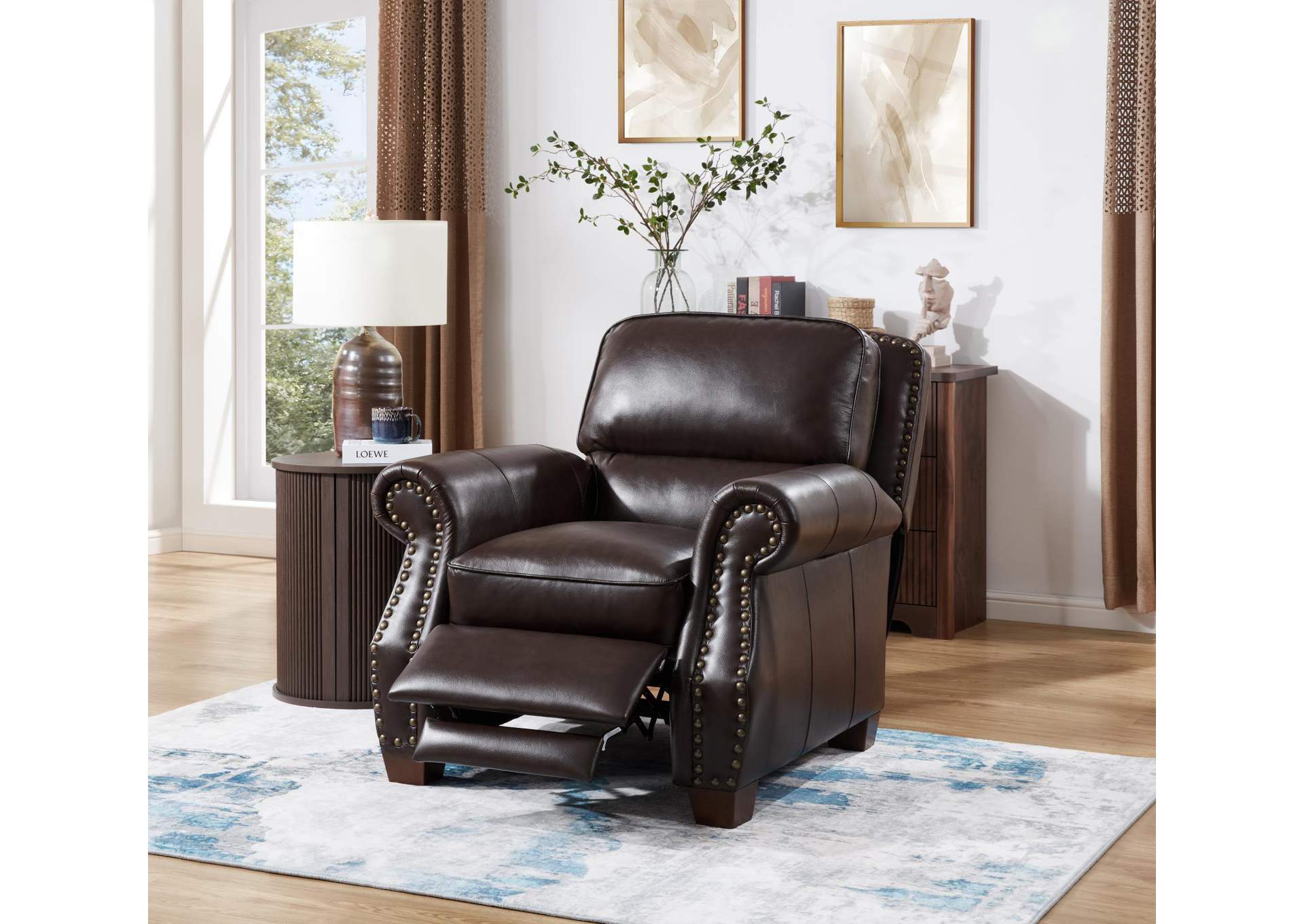 Brown Pu Recliner Chair image 1
