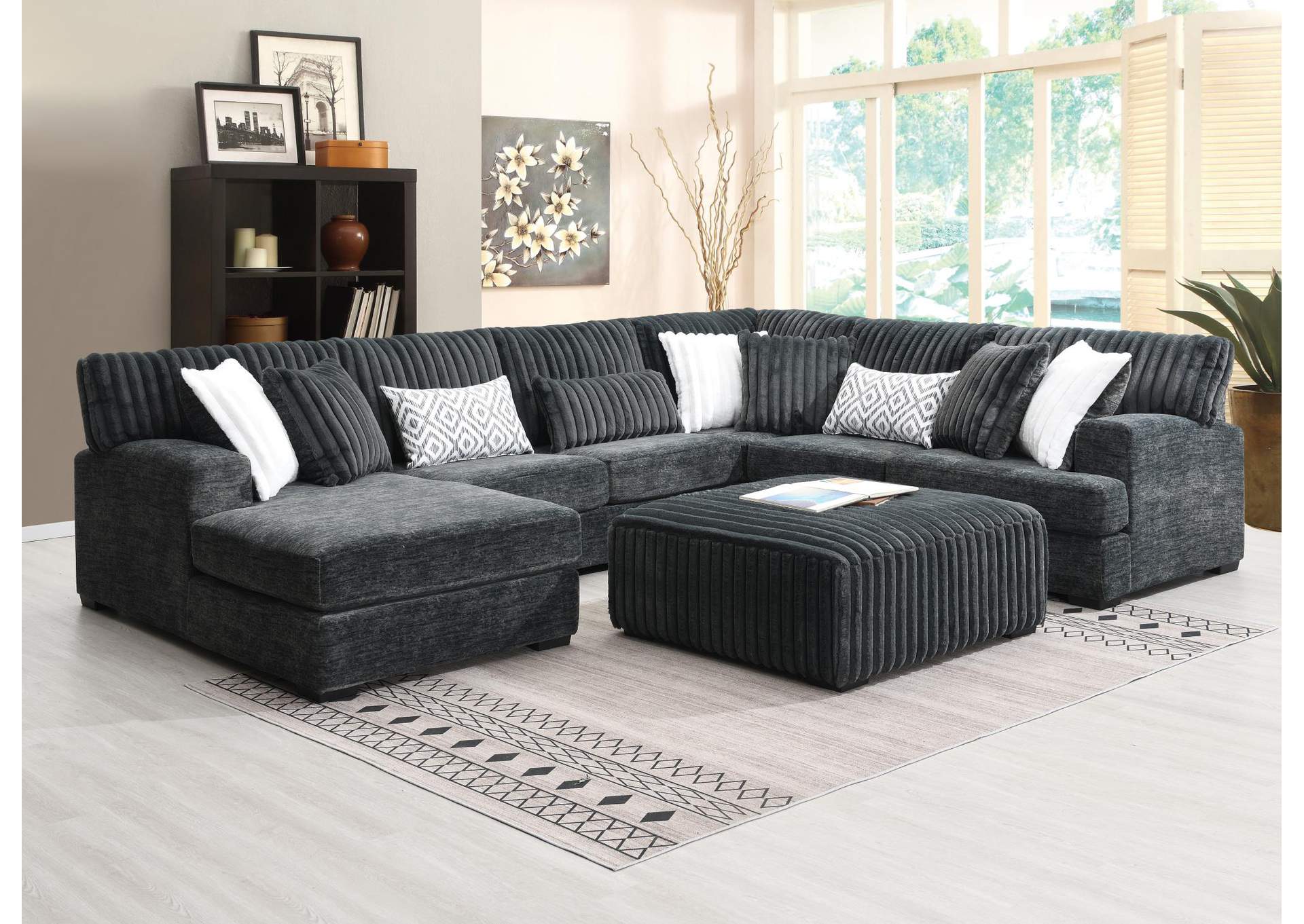 Charcoal Ottoman image 1