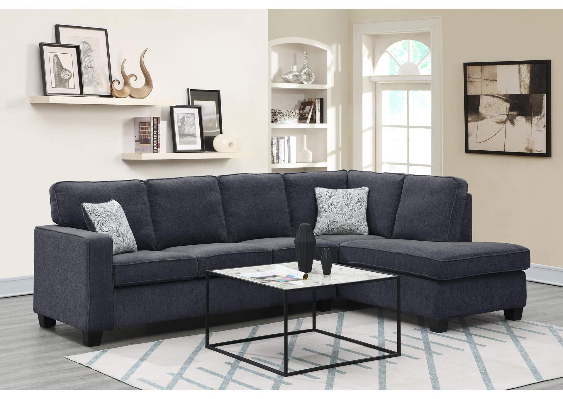Slate Gray 2 Pc Sectional image 1