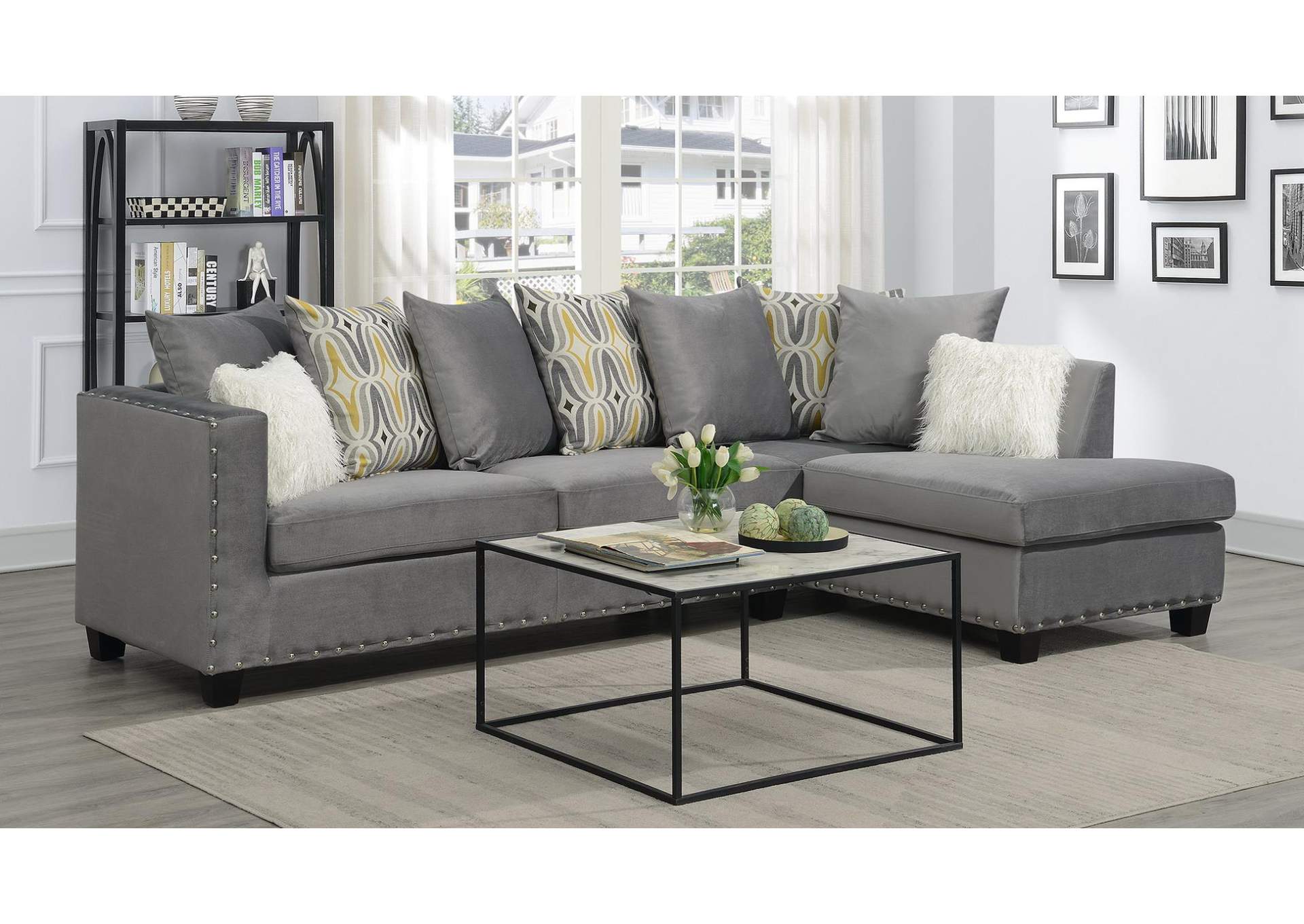 Gray 2 Pc Sectional image 1