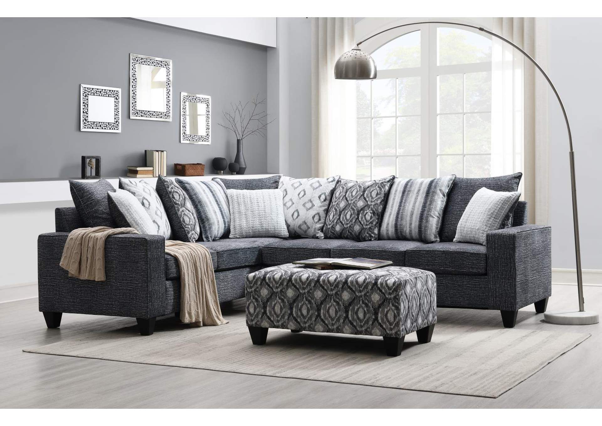 Gray Ottoman image 1