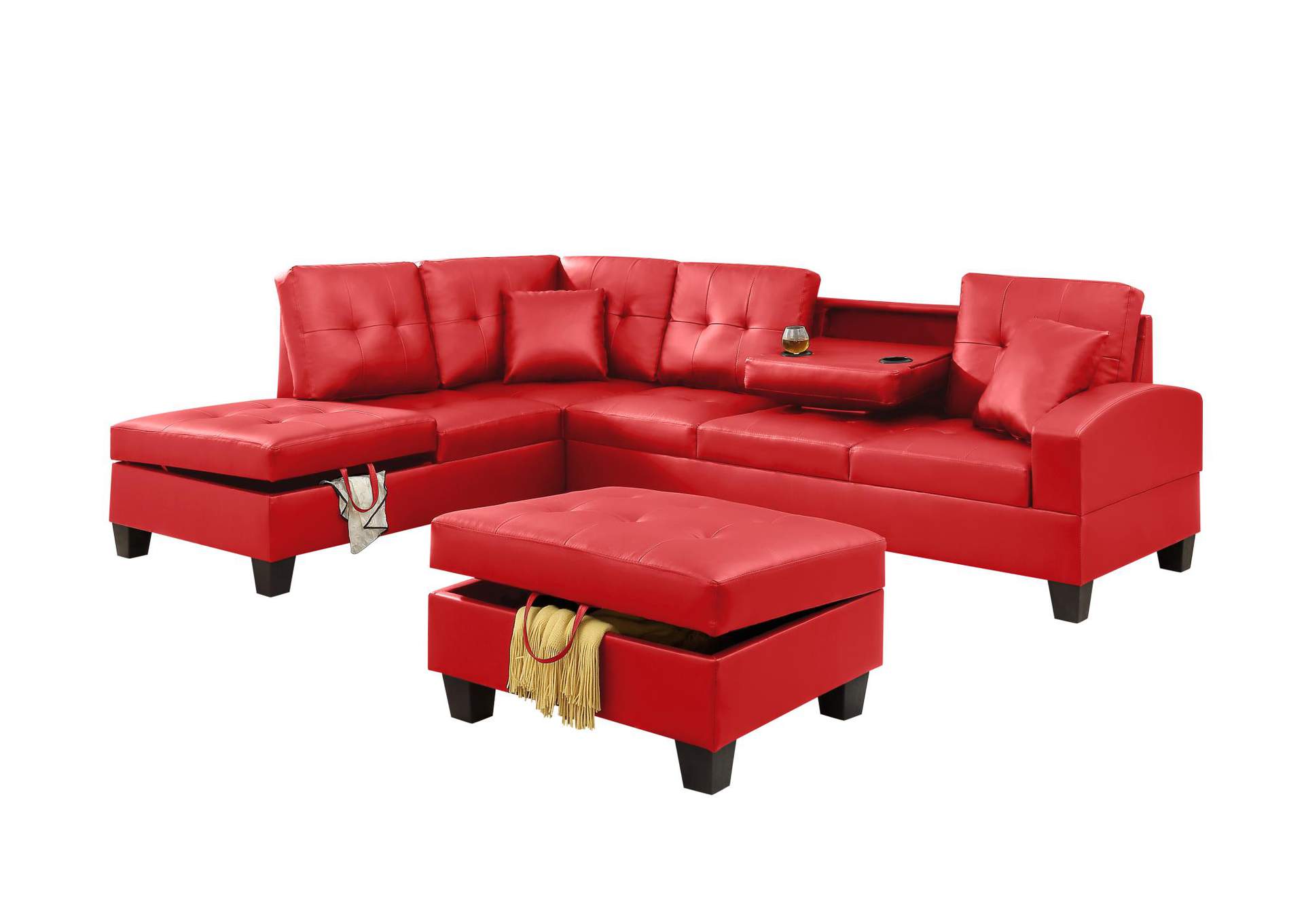 Red Ottoman image 1