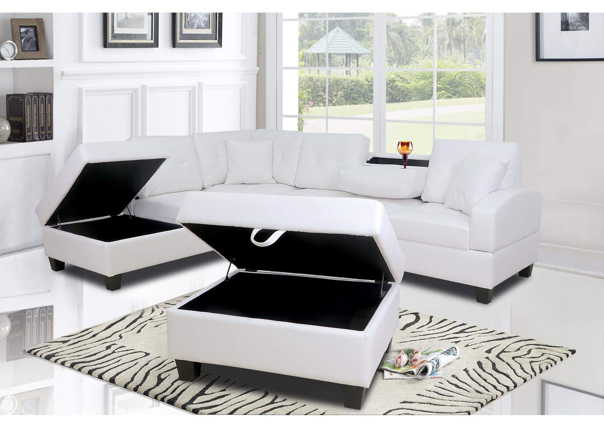 White Ottoman image 1