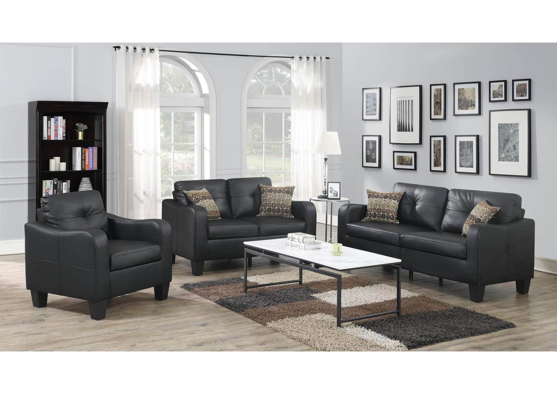 Black Loveseat image 1