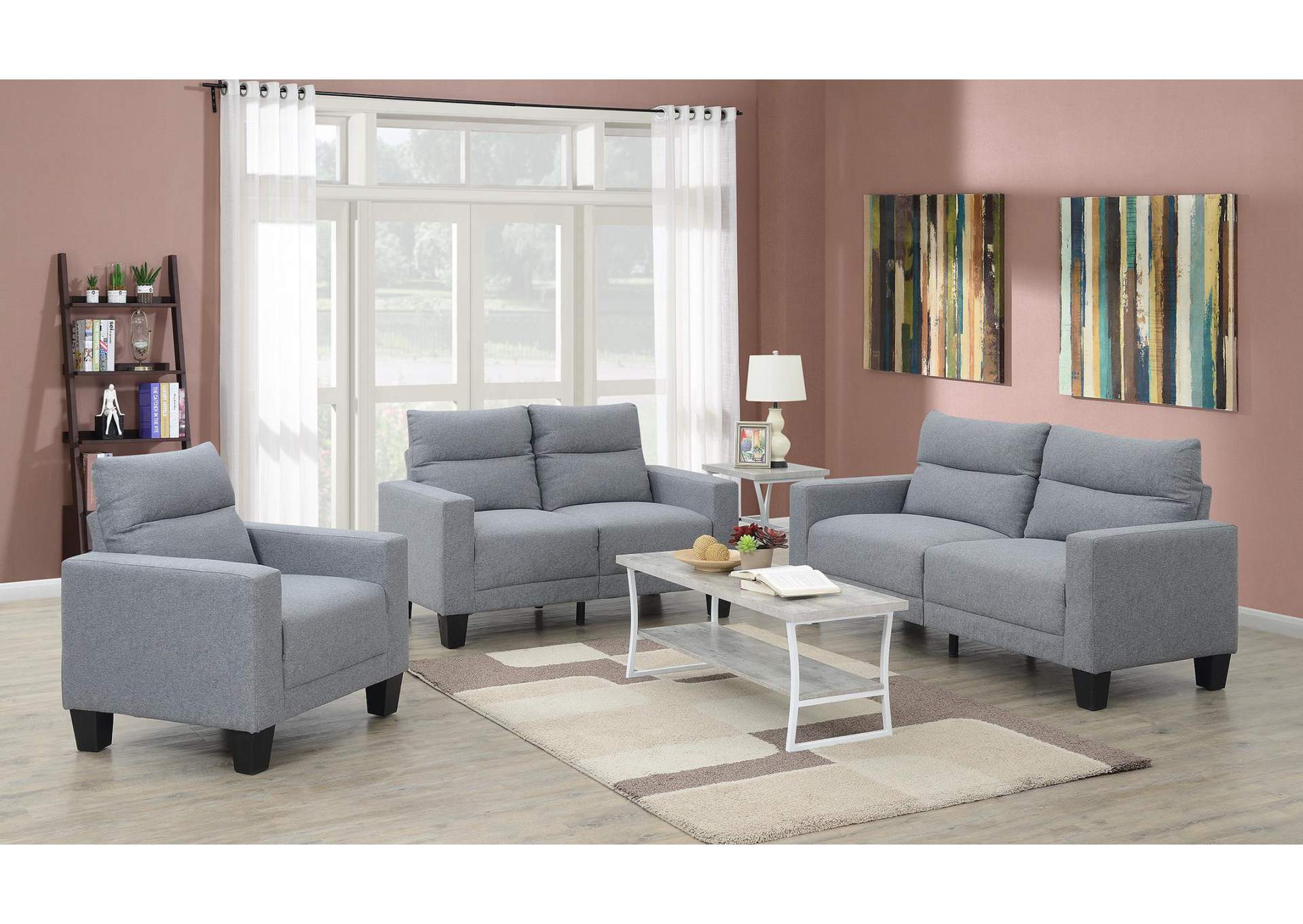 Gray Loveseat image 1