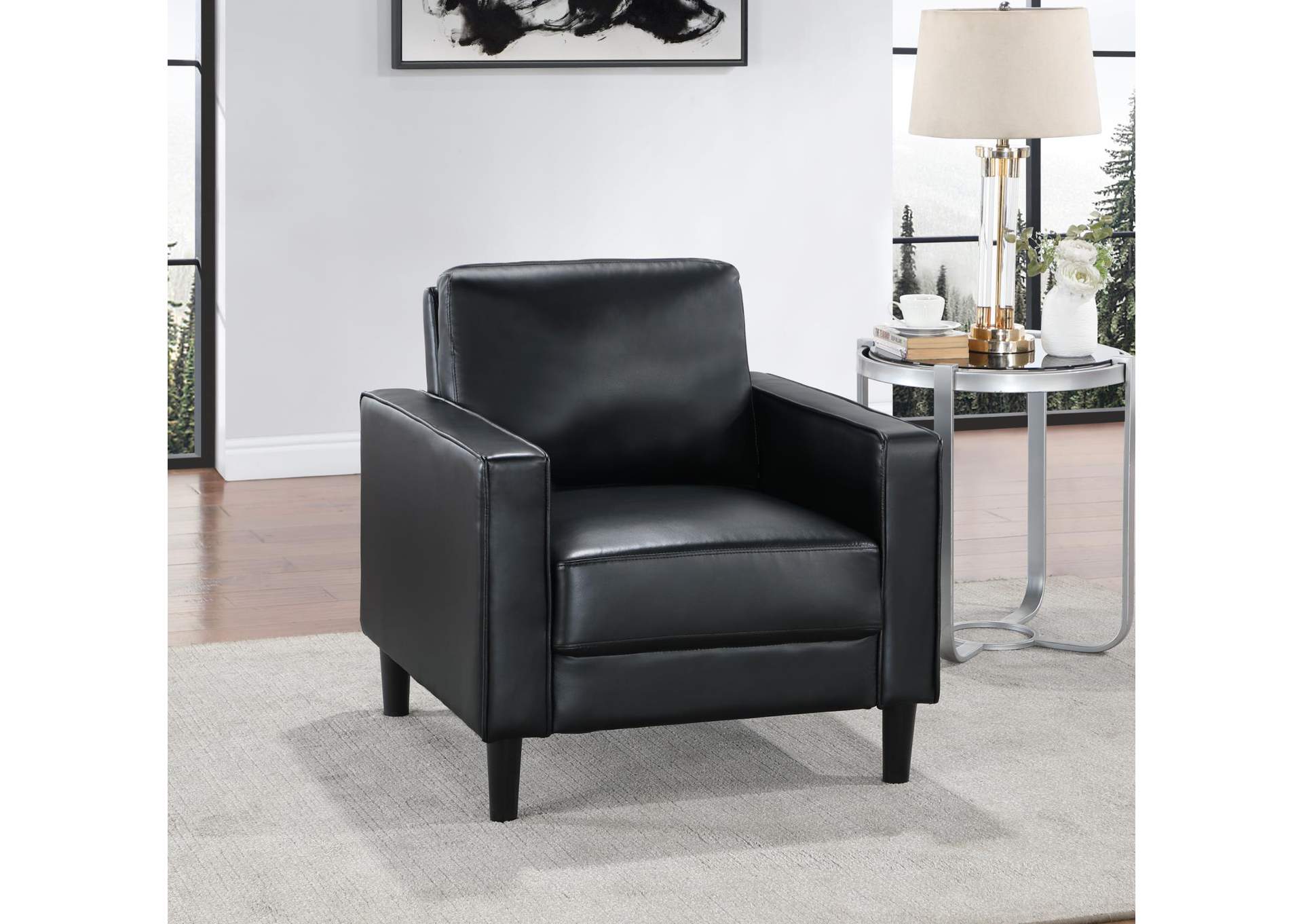 Black Pu Chair image 1