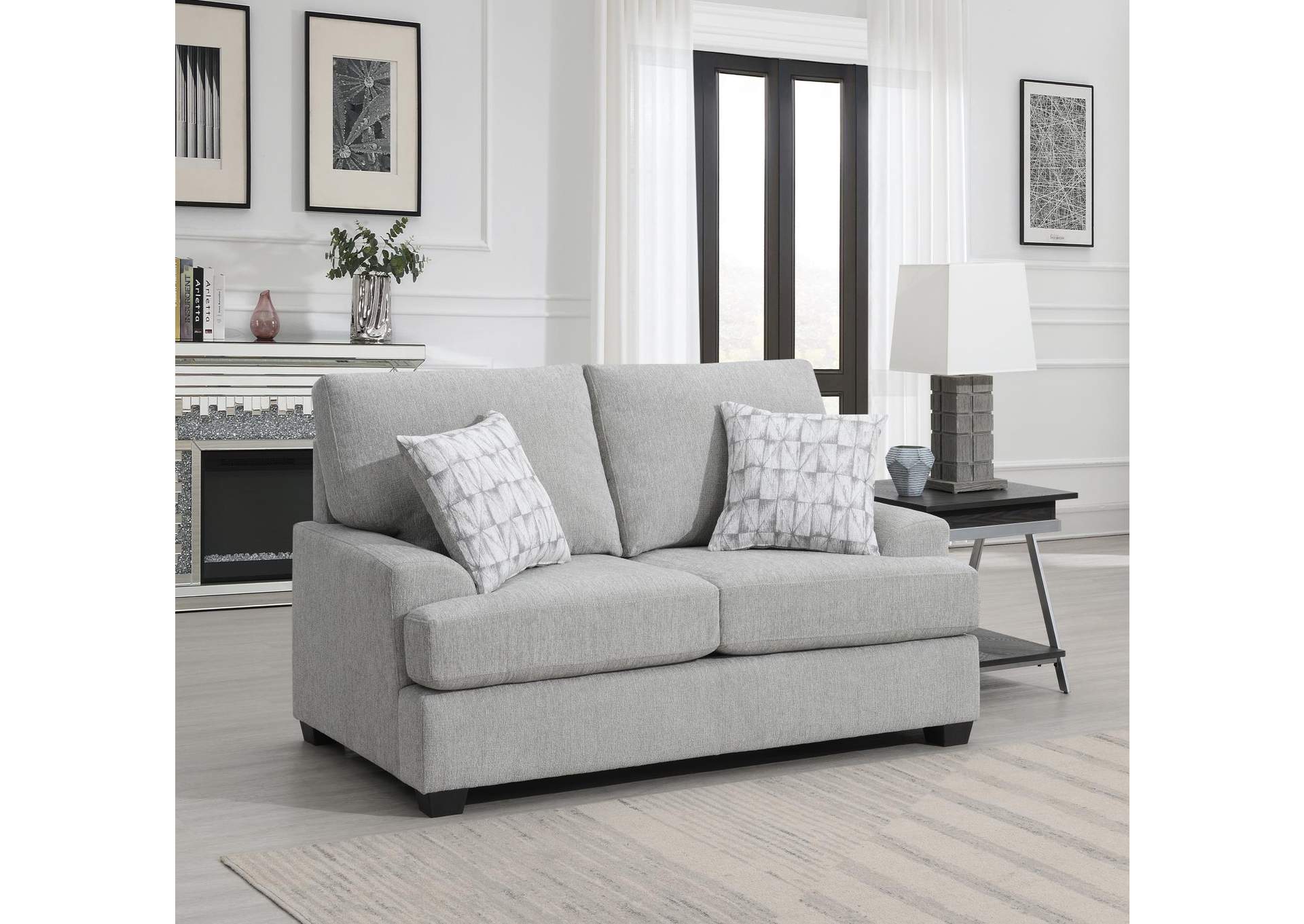 Gray Loveseat image 1