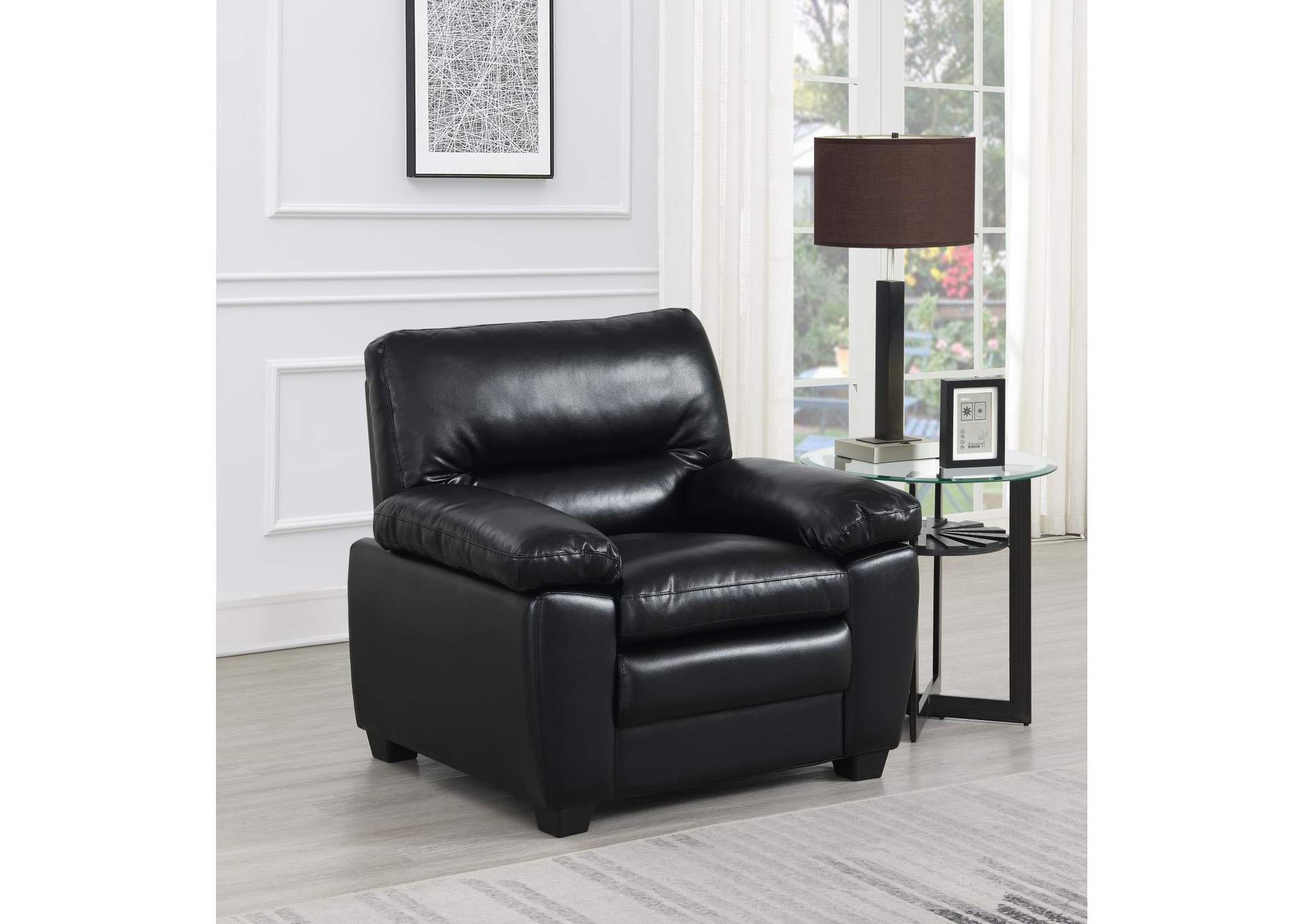 Black Pu Chair image 1