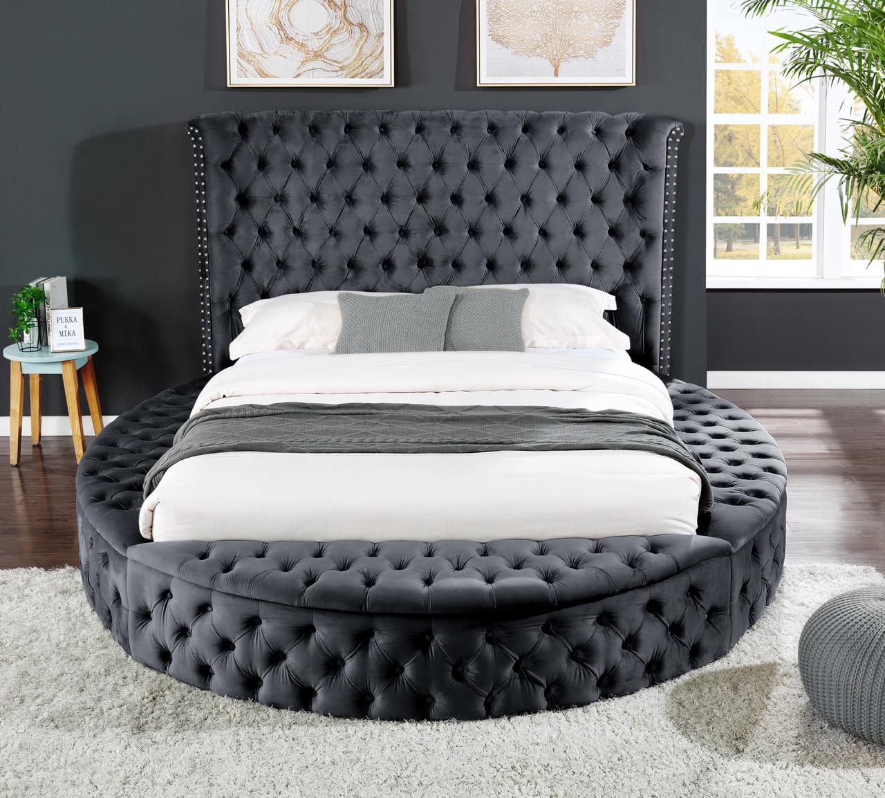 Hazel Black  Queen Upholstered Bed image 3