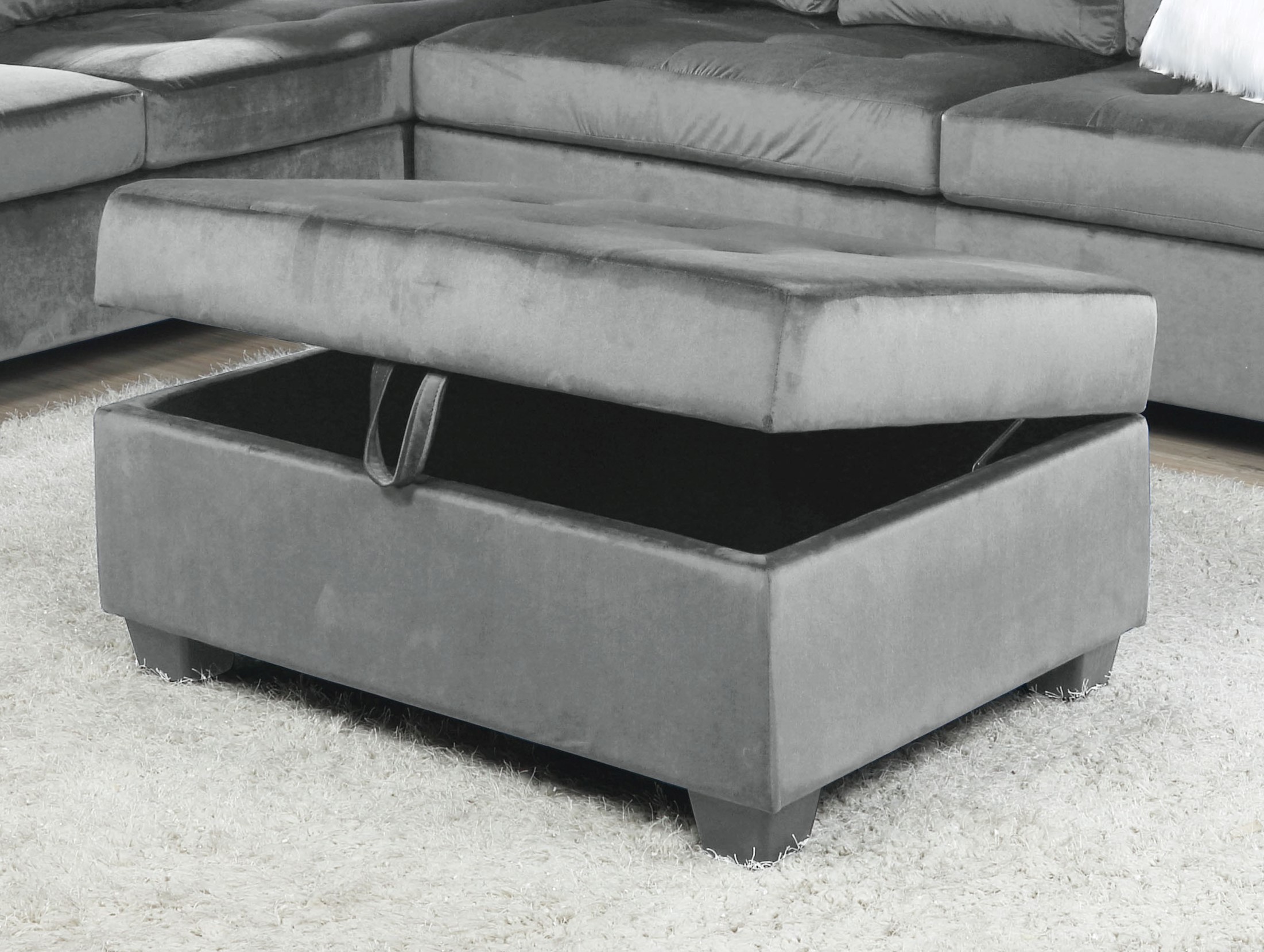Omega Gray Ottoman
