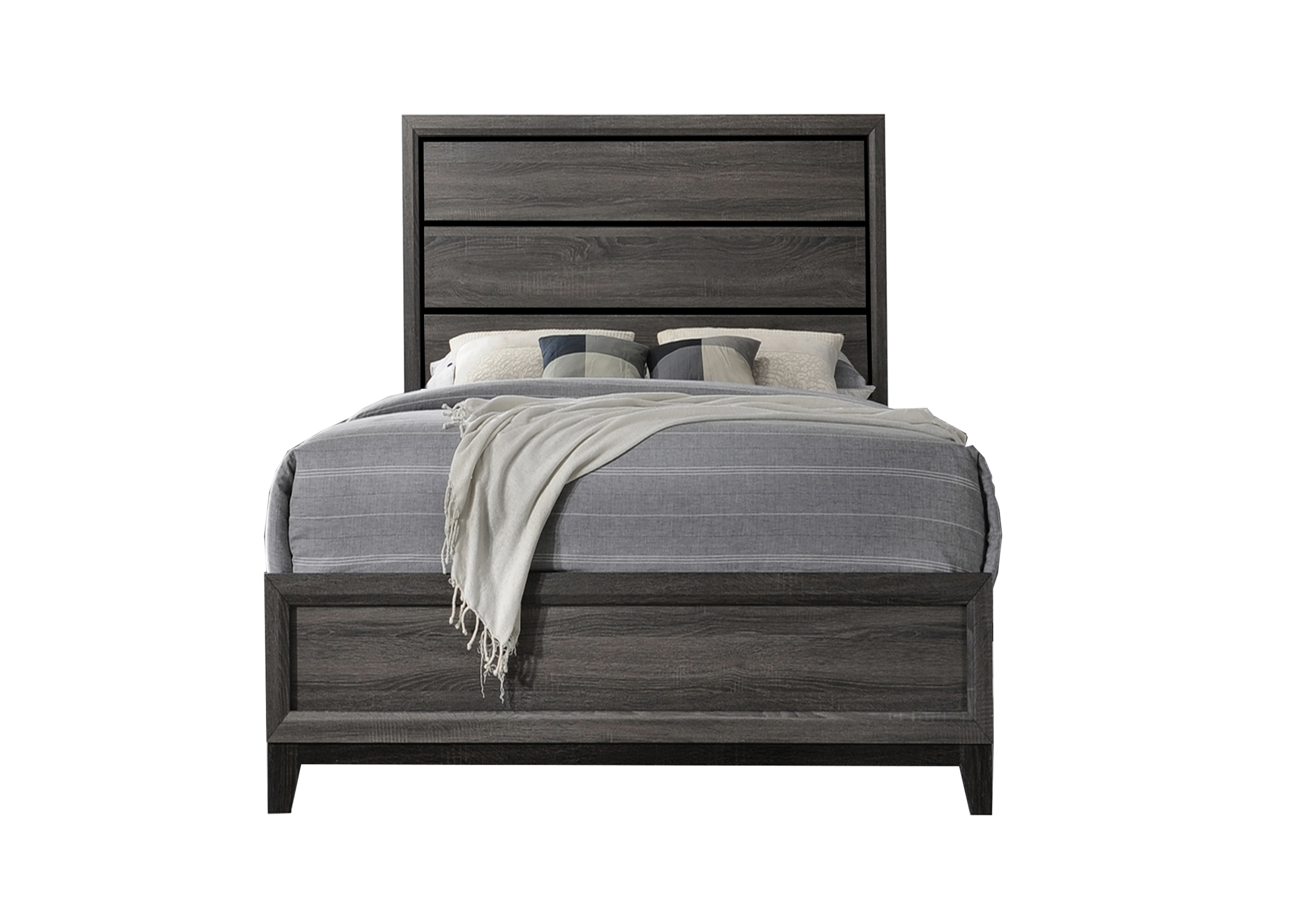 Sierra Foil Grey Queen Bed