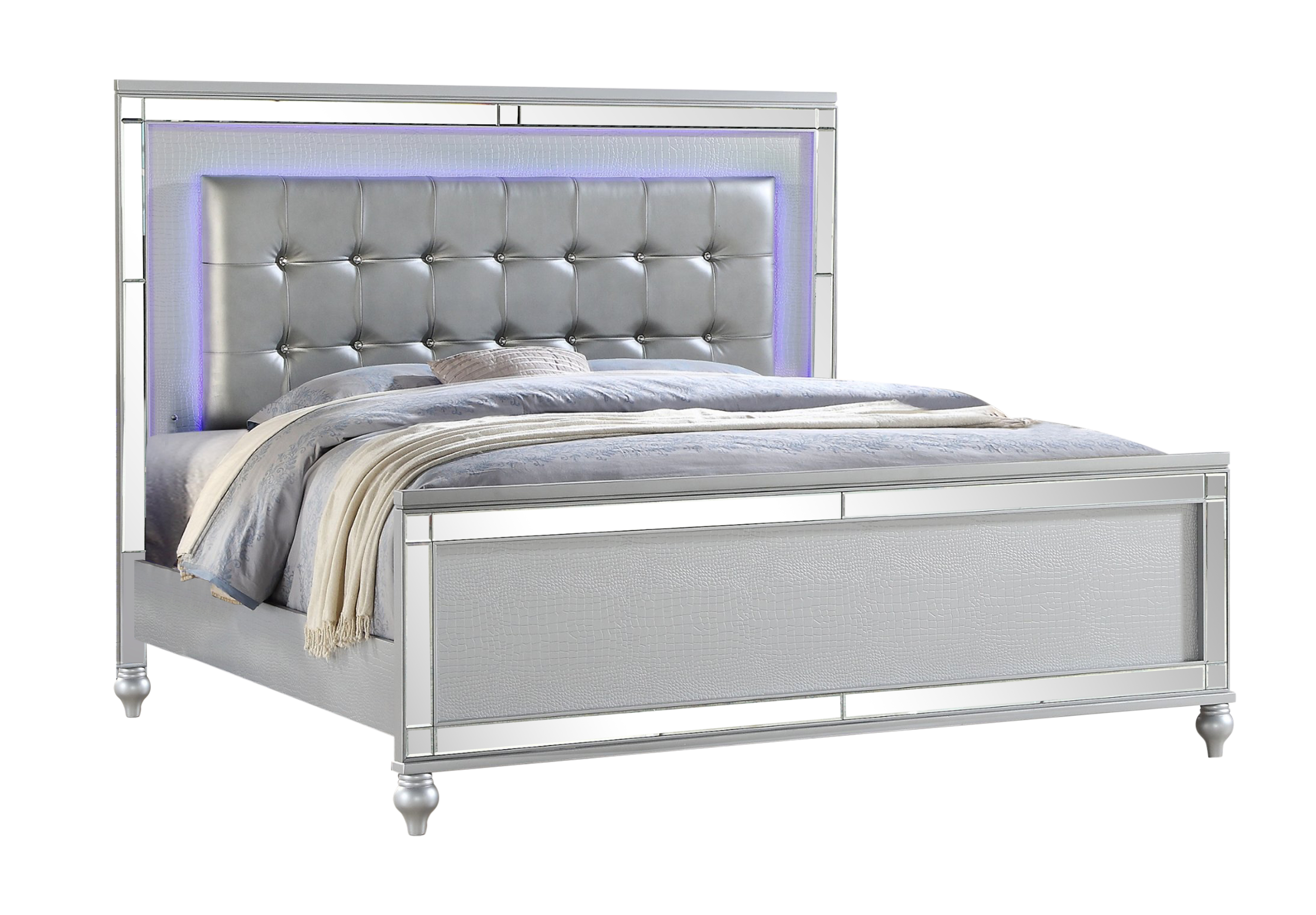 Sterling Silver King Bed image 1