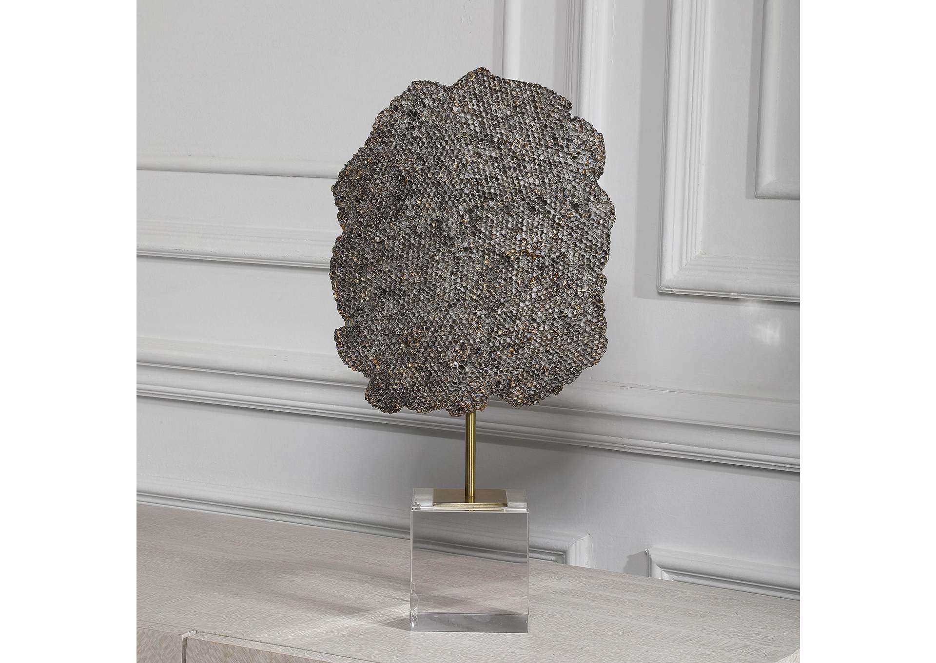 Uttermost Beekeeper Antique Gold Sculpture image 4