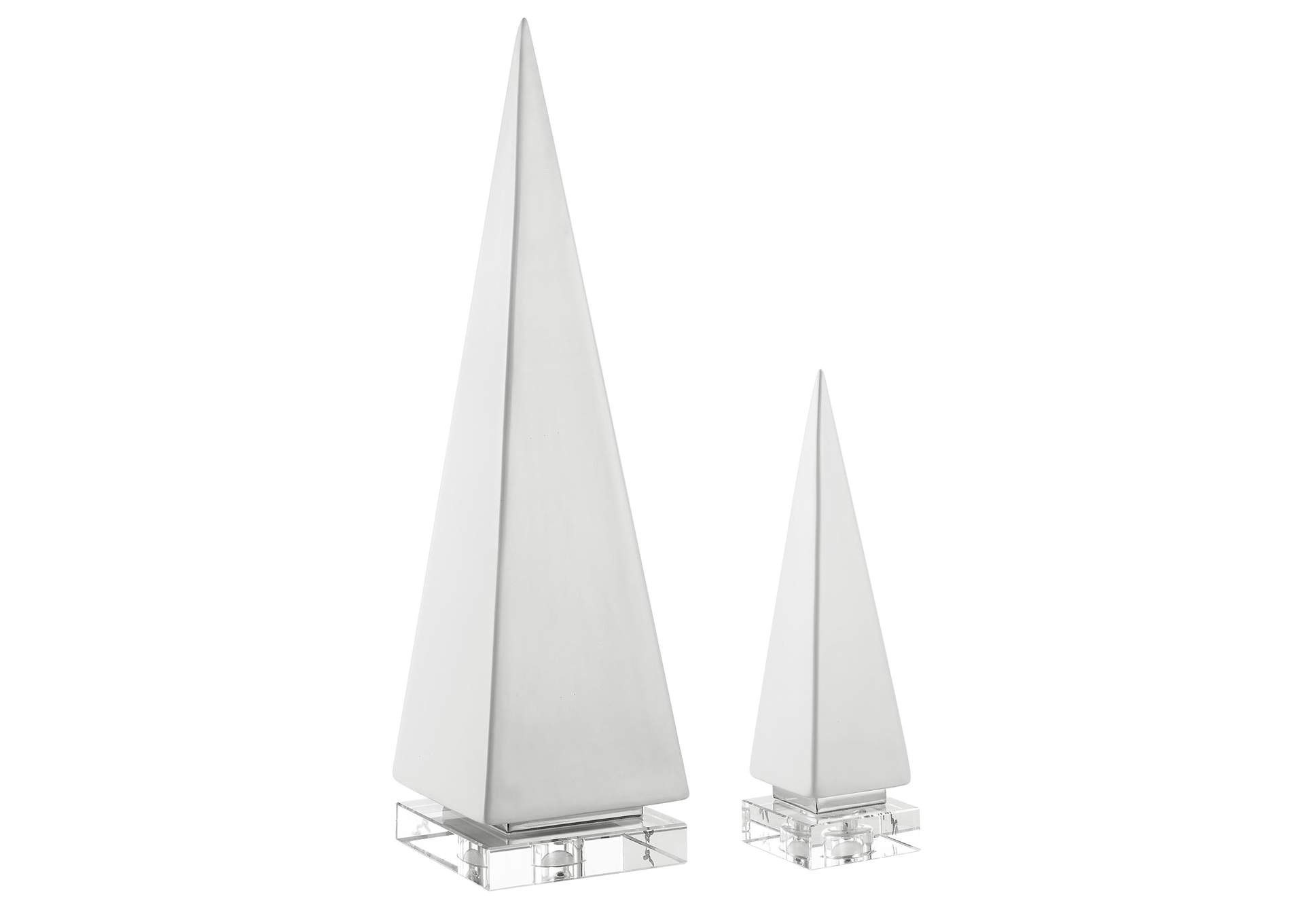Uttermost Great Pyramids Sculpture In White