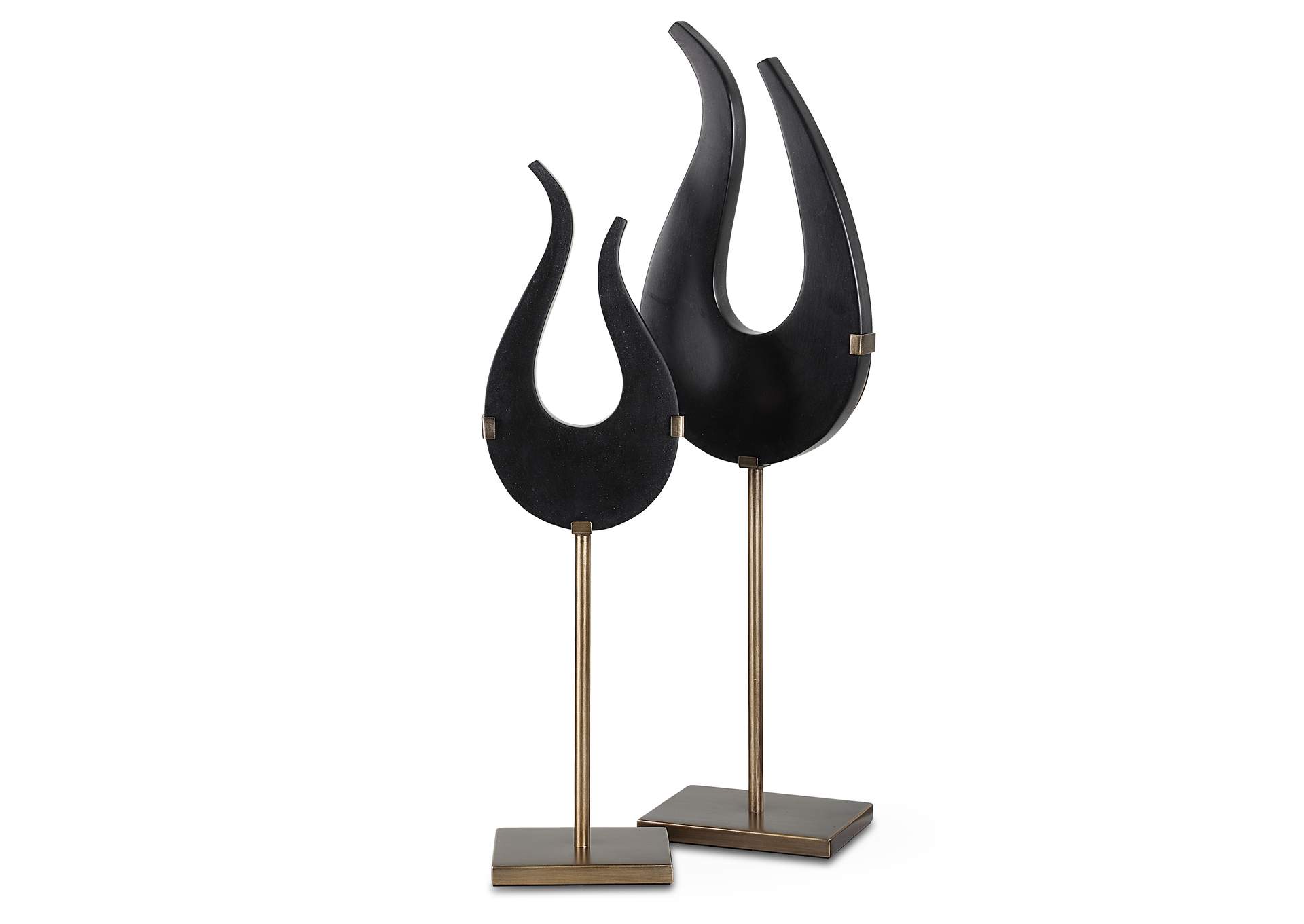 Uttermost Black Flame Sculptures