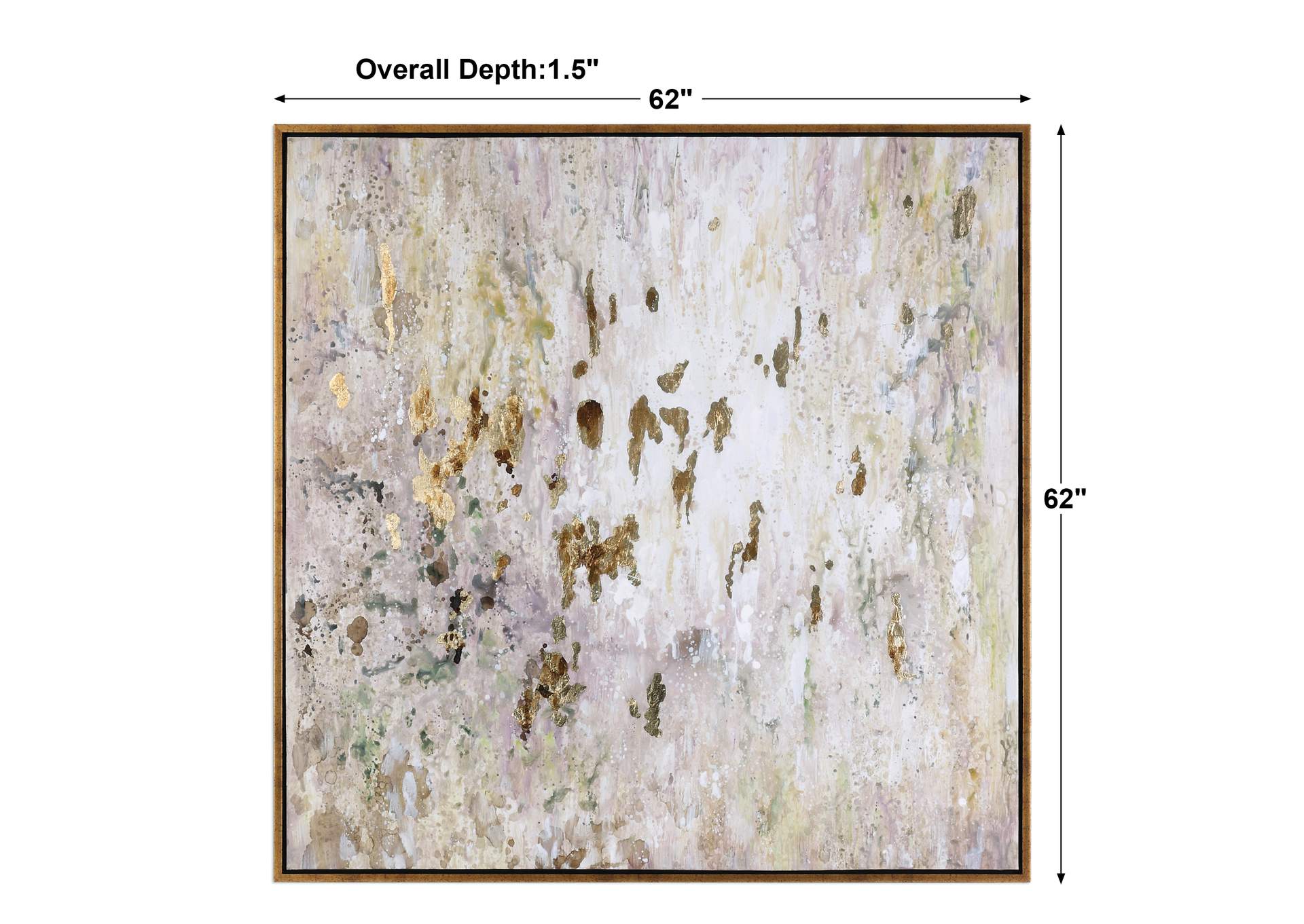 Uttermost Golden Raindrops Modern Abstract Art