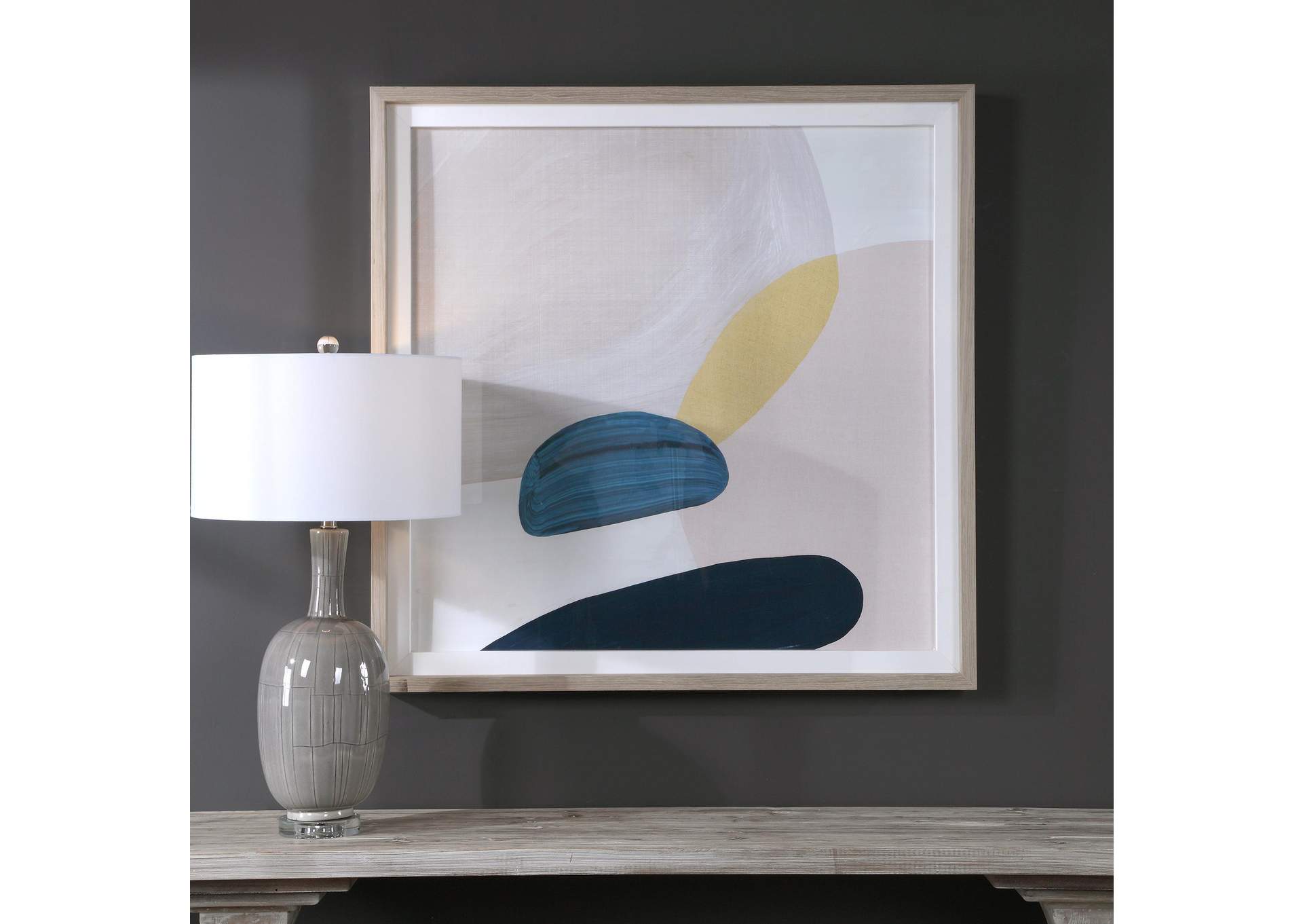 Uttermost Pink Pebbles Framed Print image 3