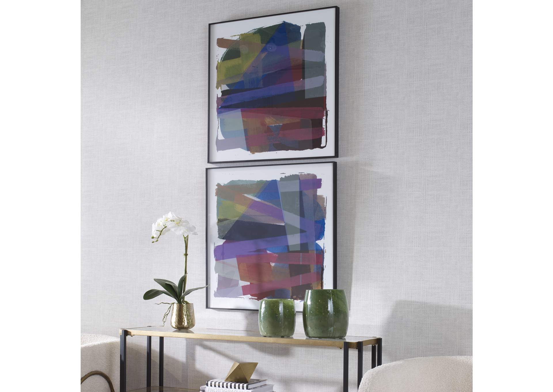 Uttermost Vivacious Abstract Framed Prints, Set