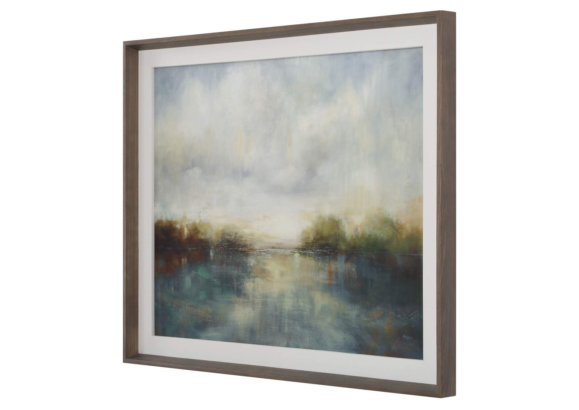 Uttermost Blue Reverie Framed Abstract Lake Print