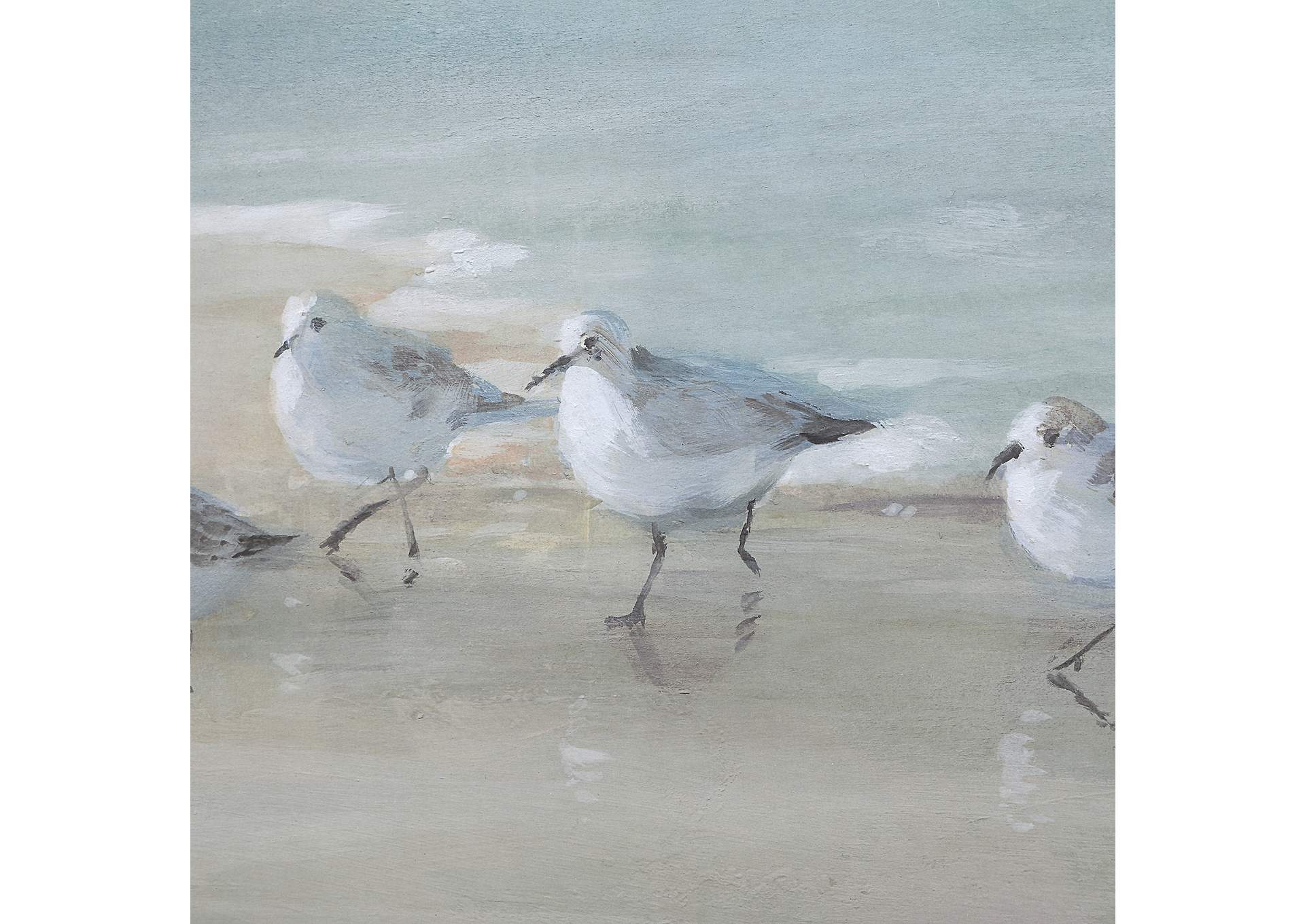 Uttermost Tranquil Shorebirds On The Sand Framed Print
