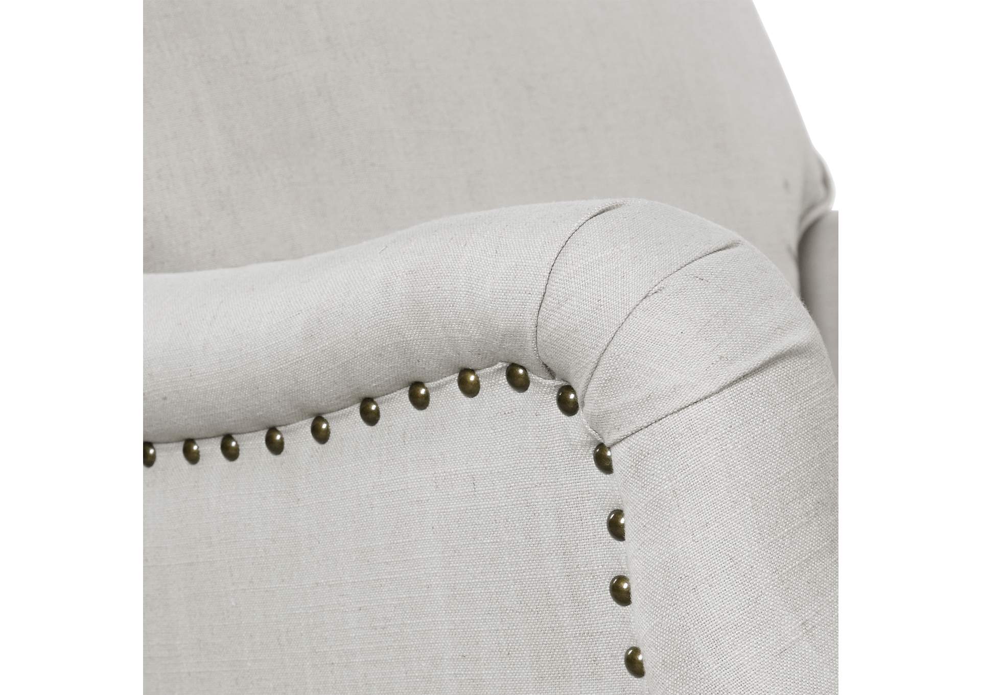 Uttermost Armstead Antique White Armchair