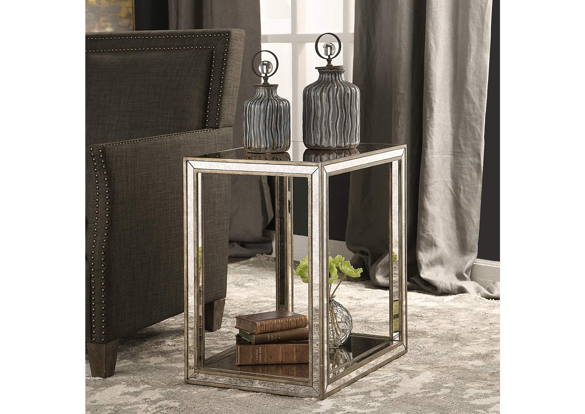 Uttermost Julie Mirrored End Table