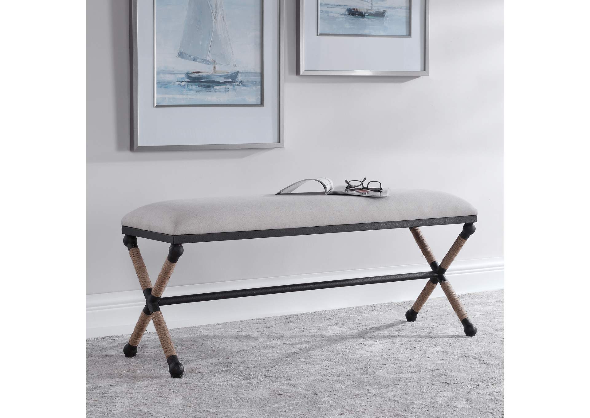 Uttermost Firth Oatmeal Bench