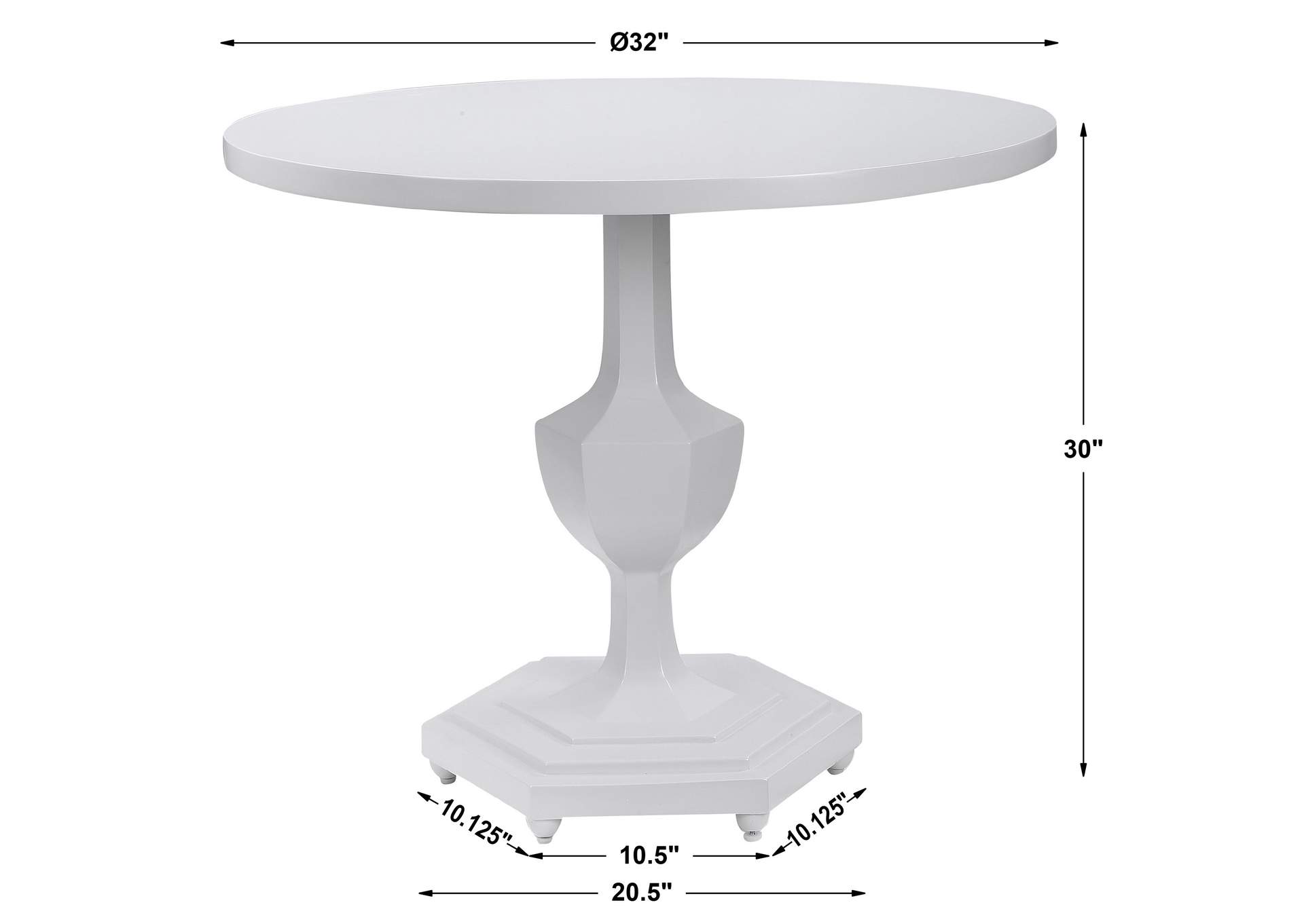 Uttermost Kabarda White Foyer Table