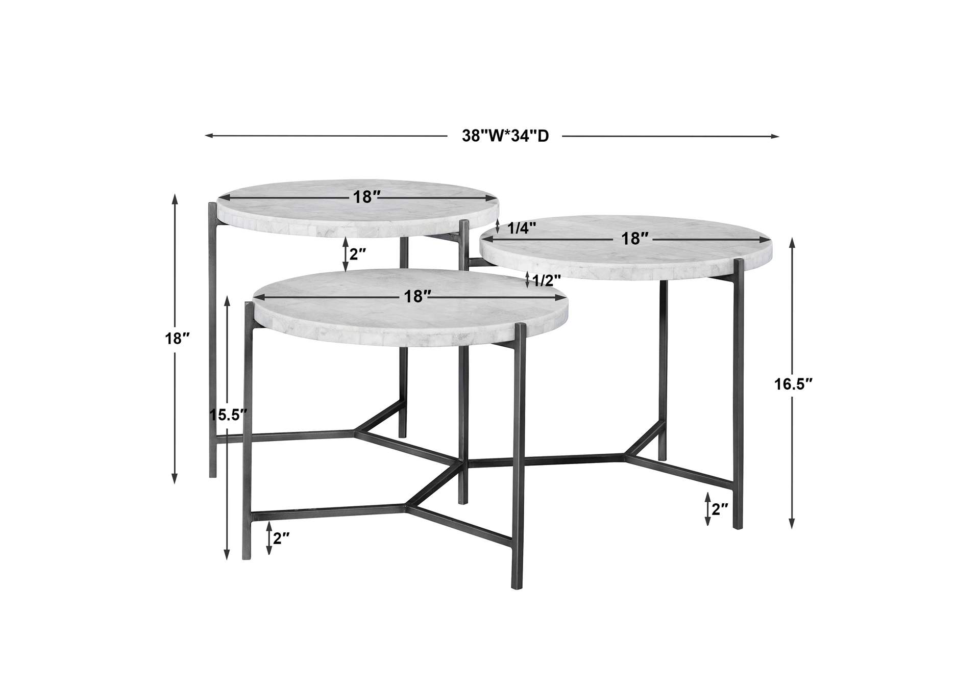 Uttermost Contarini Tiered Coffee Table