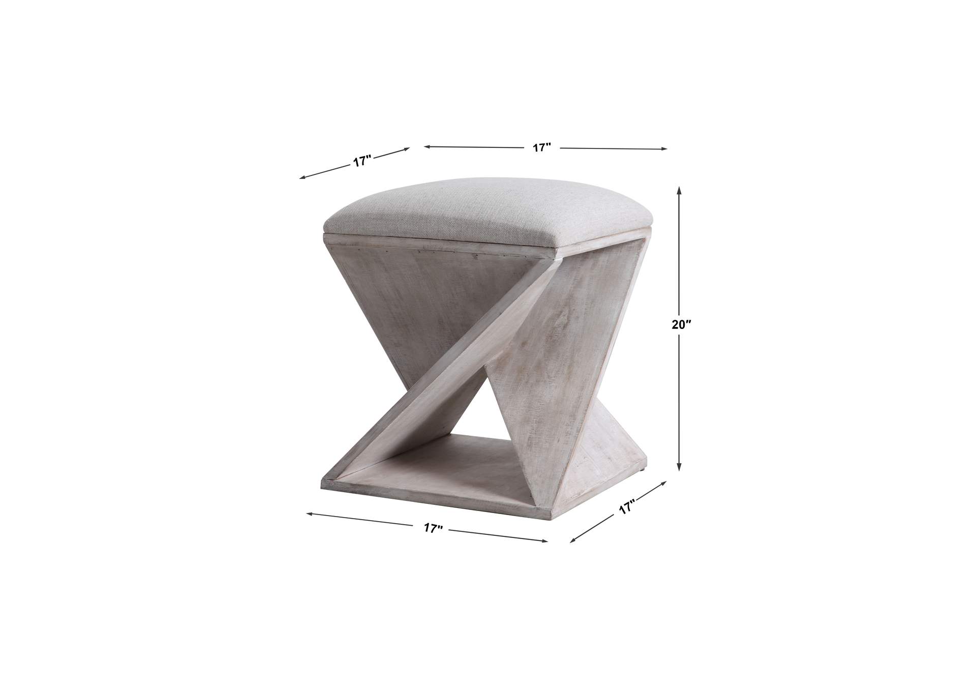 Uttermost Benue Gray Ottoman