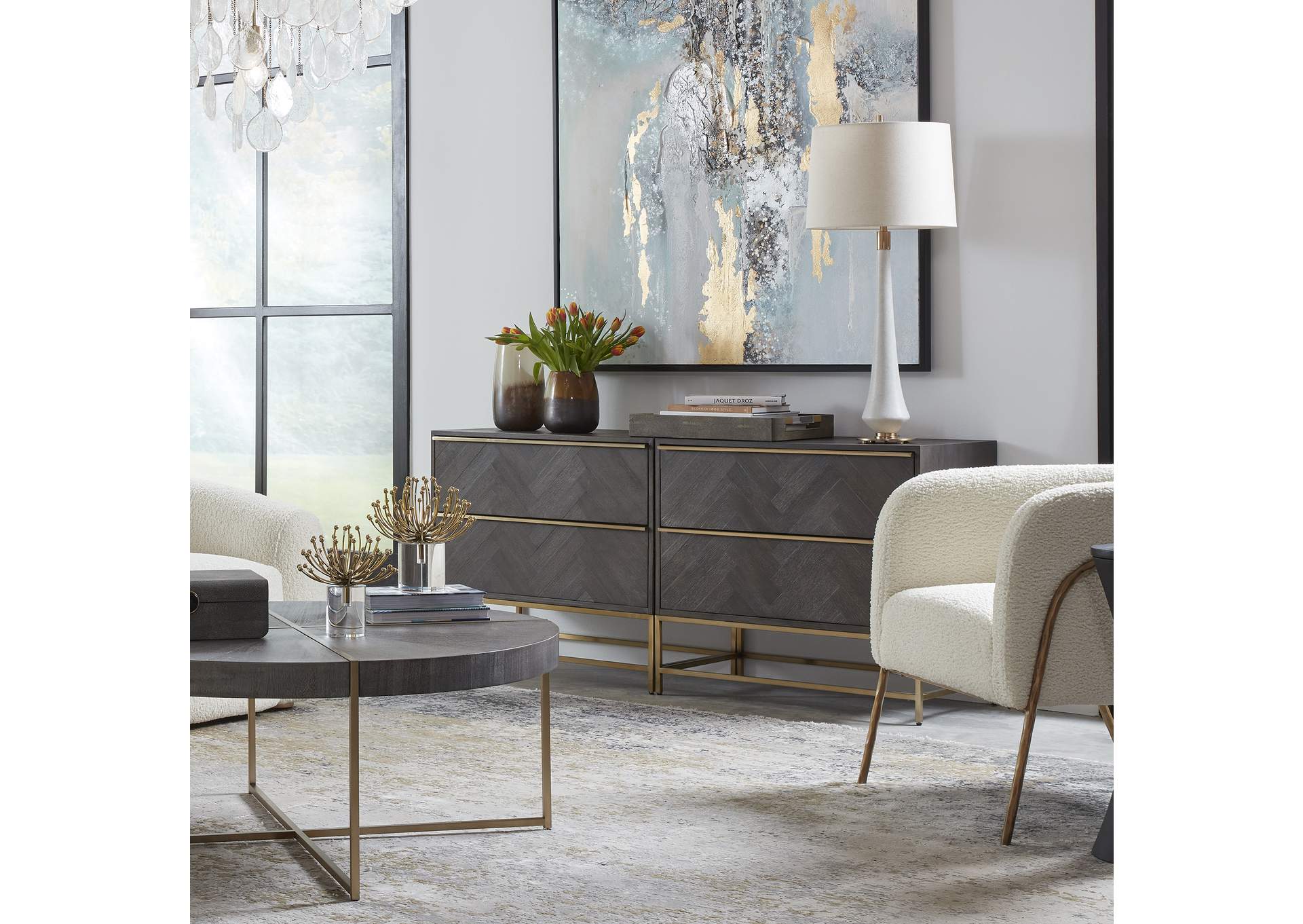 Uttermost Armistead Dark Walnut Drawer Chest
