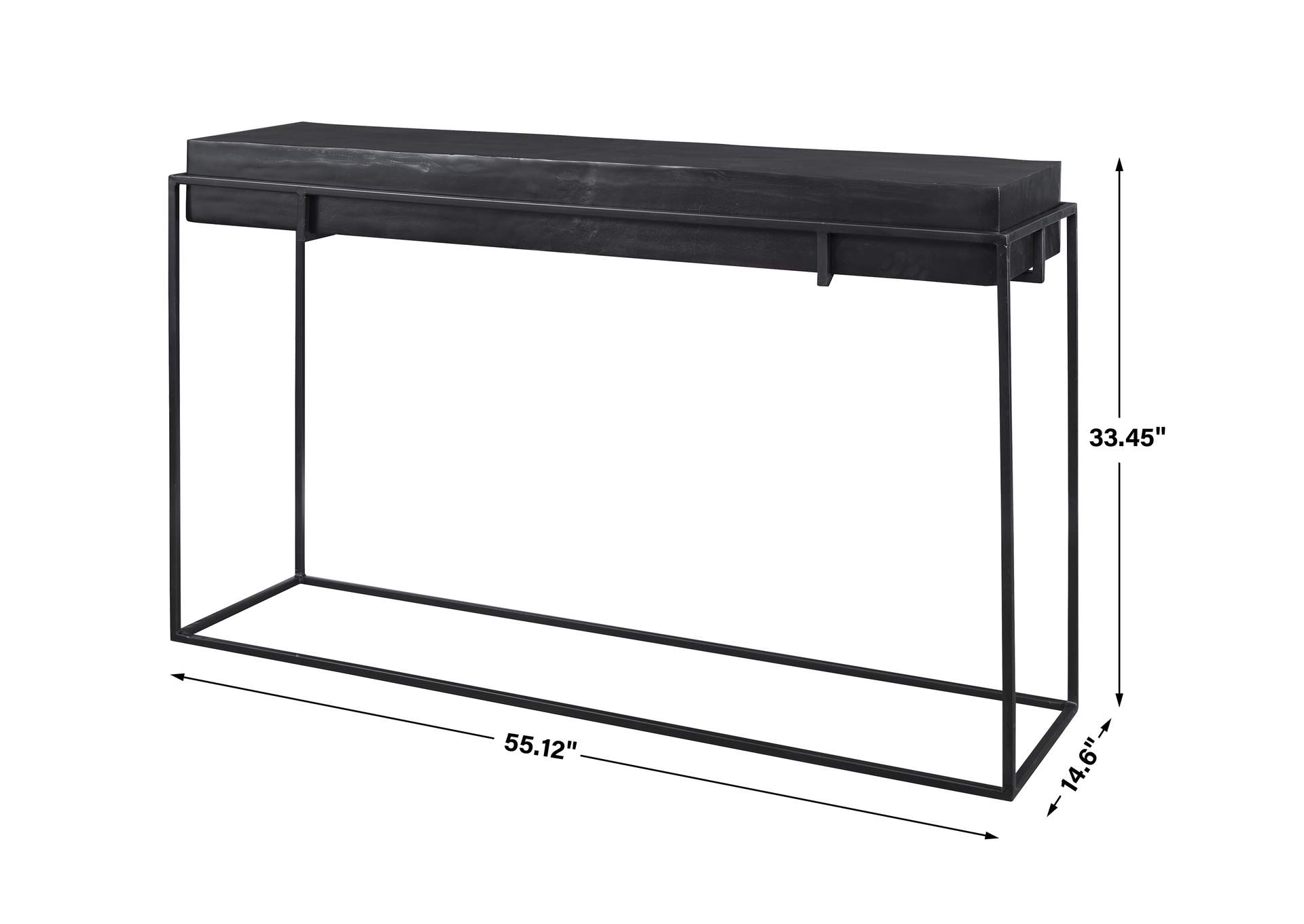 Uttermost Telone Modern Black Console Table