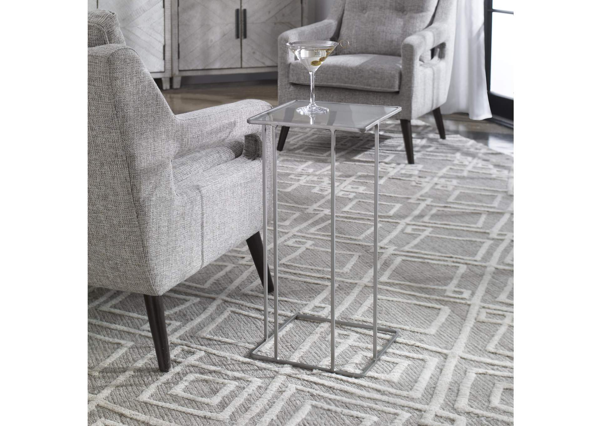 Uttermost Cadmus Pewter Accent Table