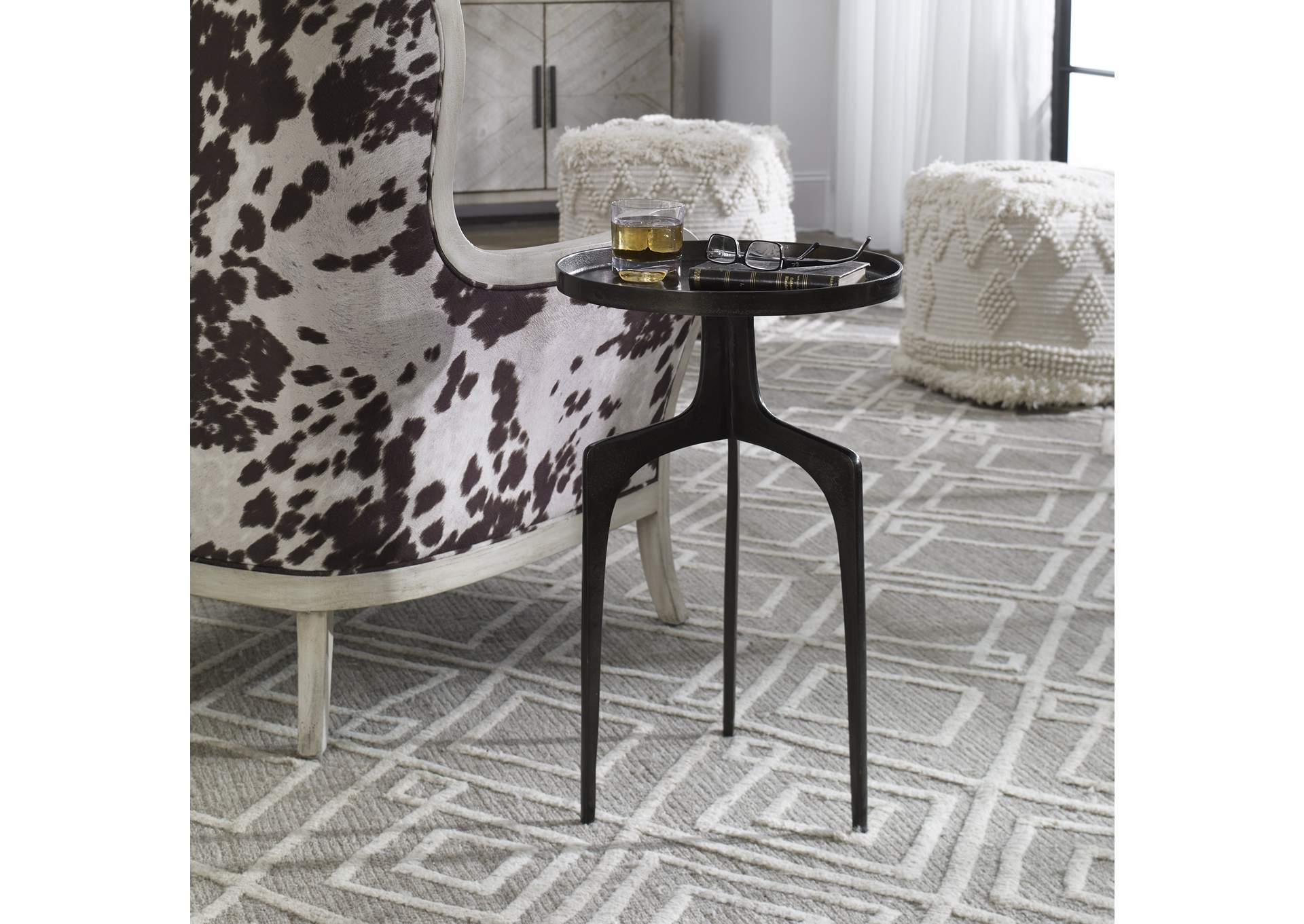 Uttermost Kenna Bronze Accent Table