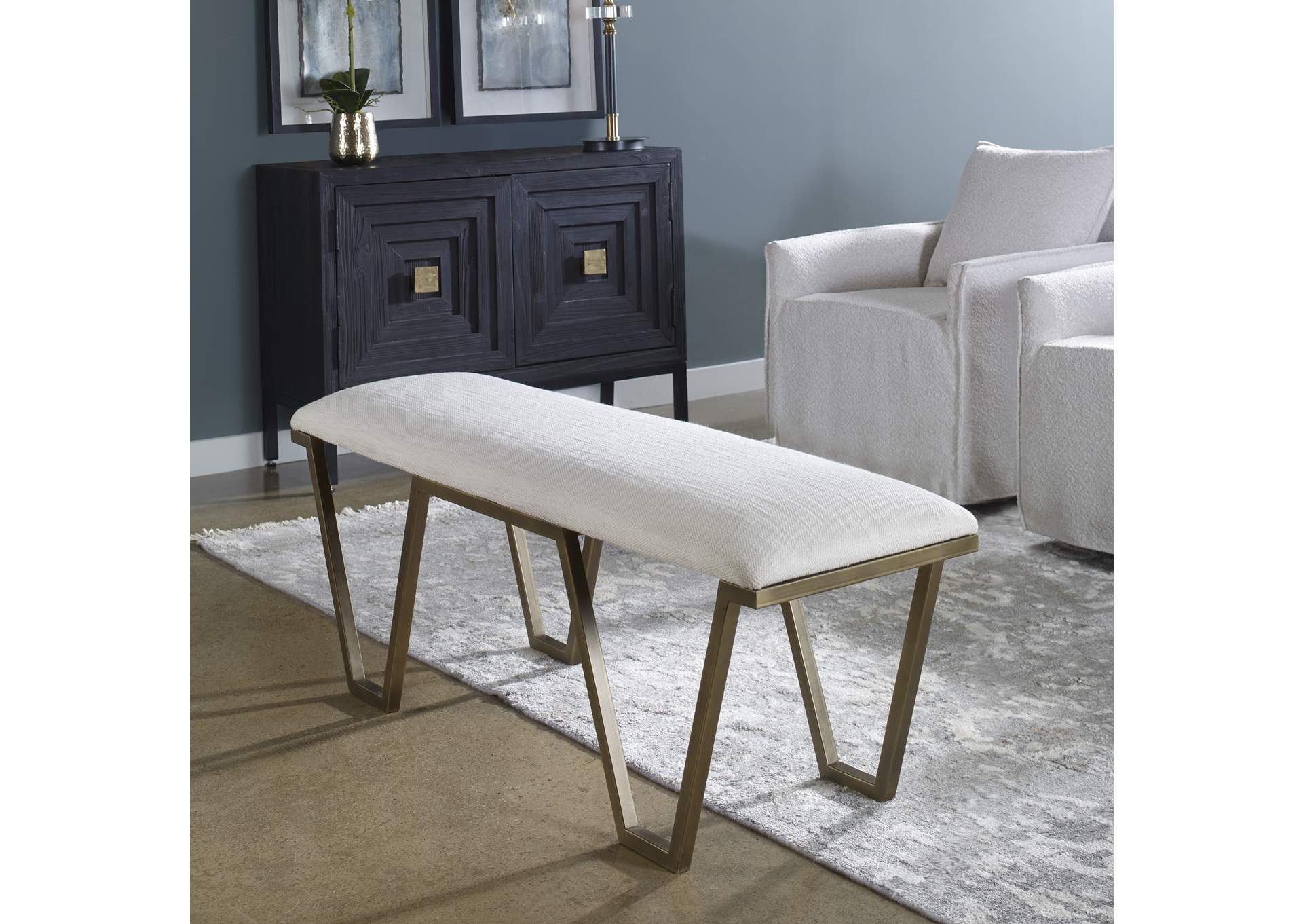Uttermost Farrah Geometric Bench