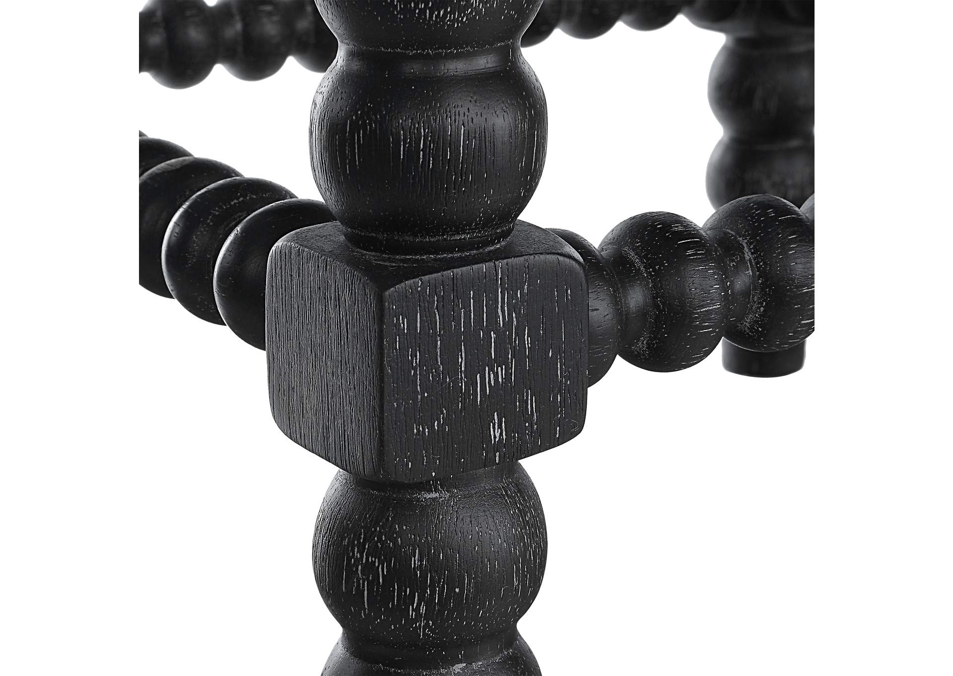 Uttermost Pryce Black Backless Counter Stool