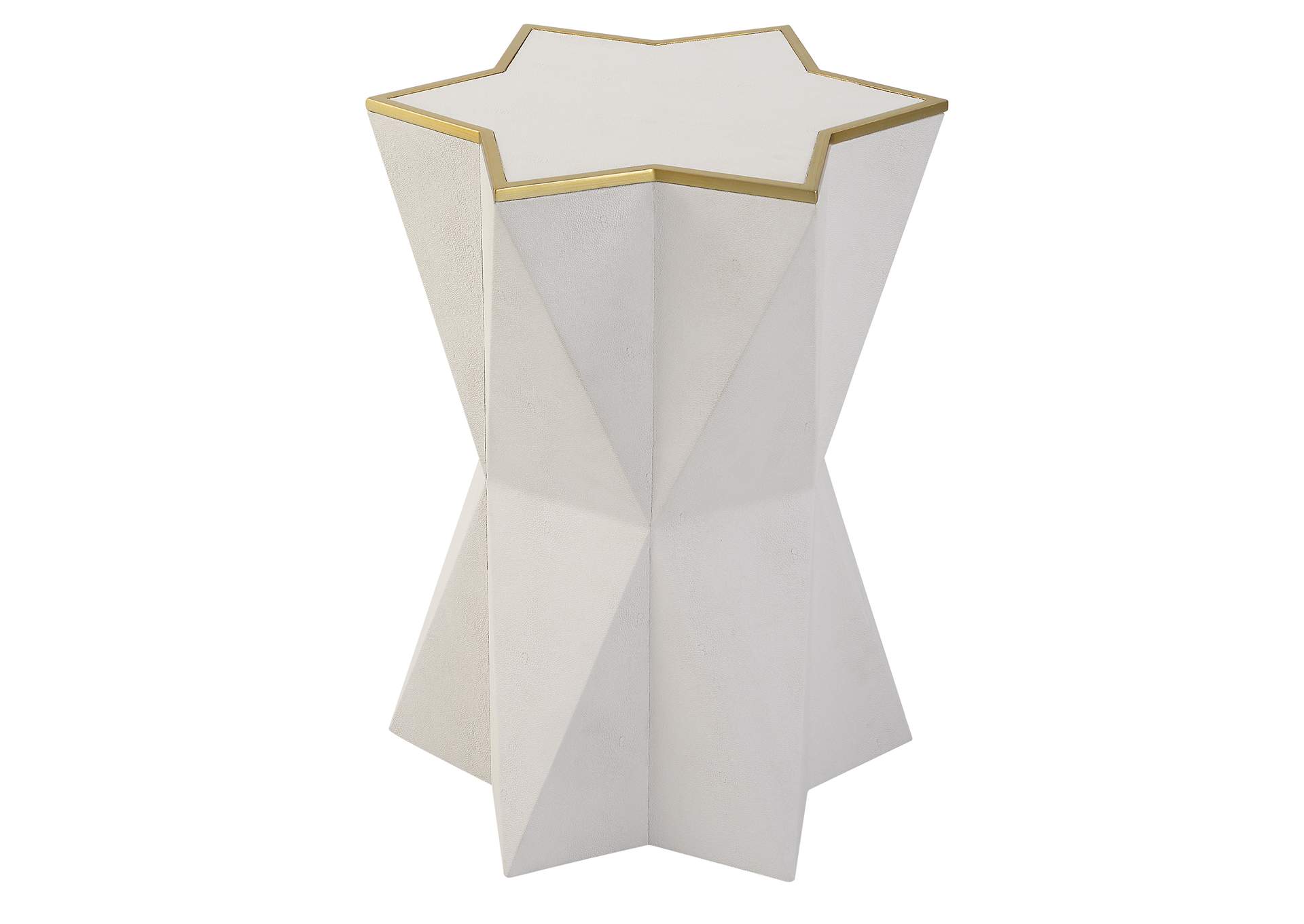 Uttermost Capella White Accent Table