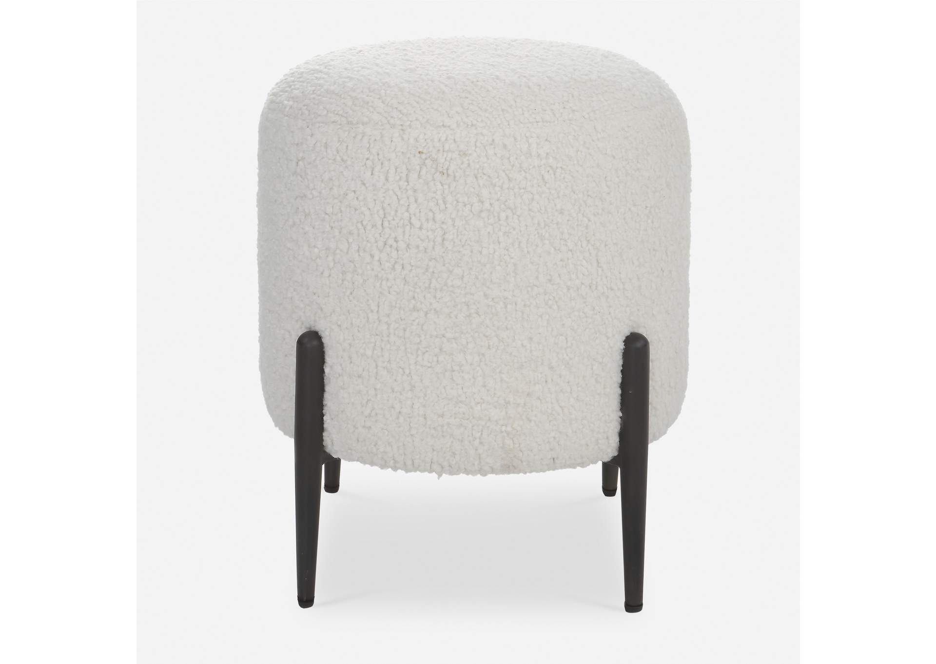 Uttermost Arles White Shearling Ottoman