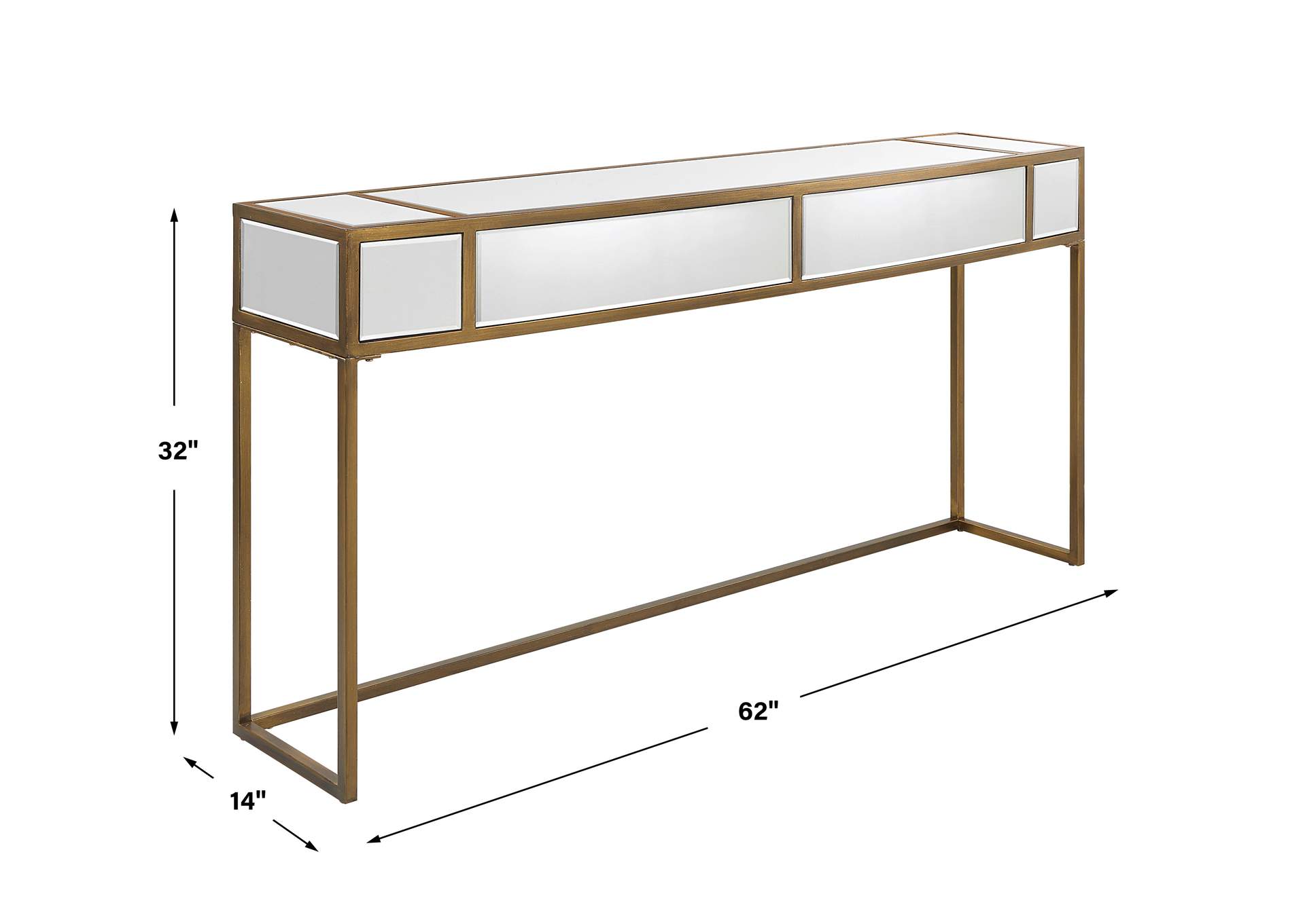 Uttermost Reflect Mirrored Console Table