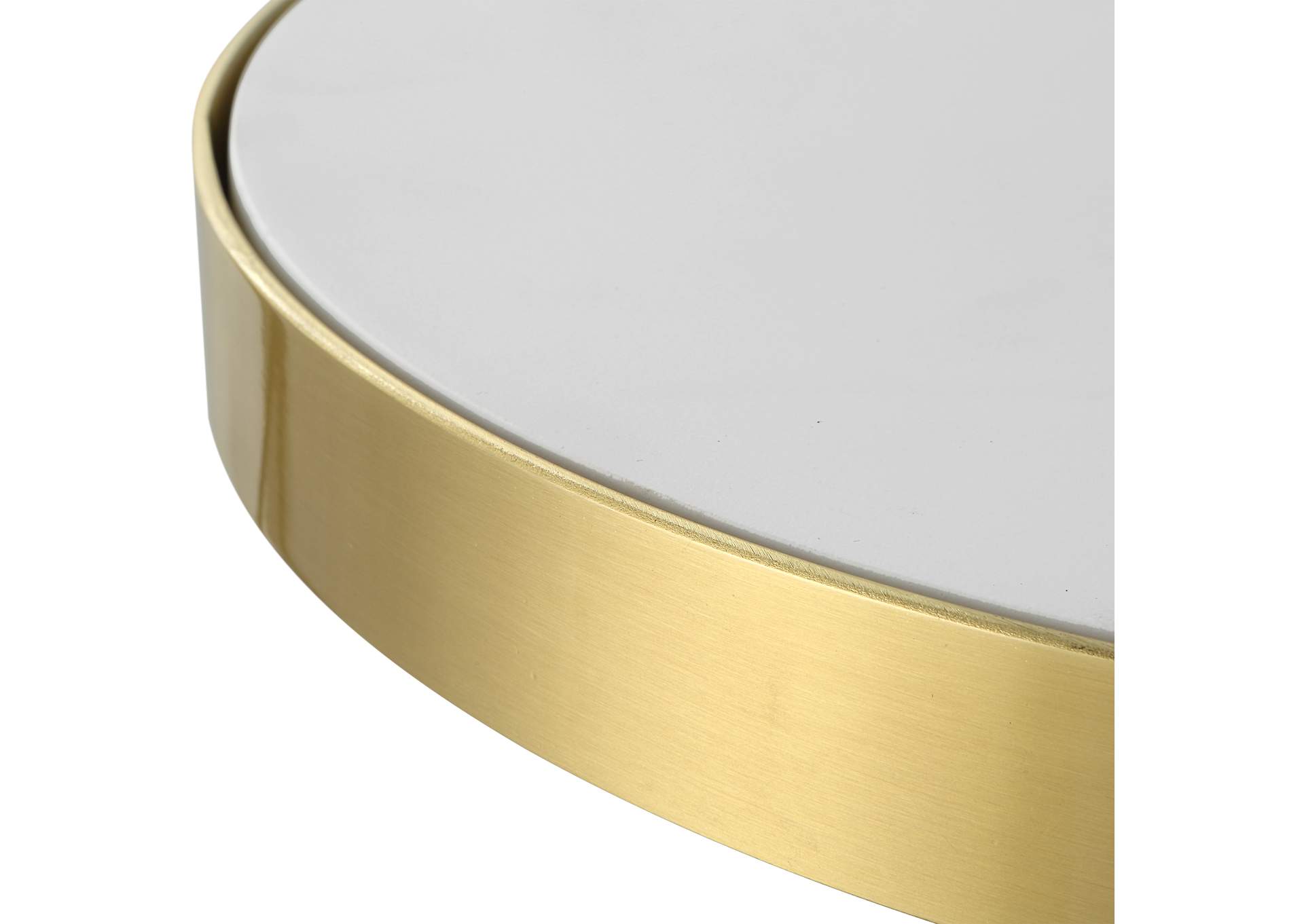 Uttermost Apex White Concrete Accent Table