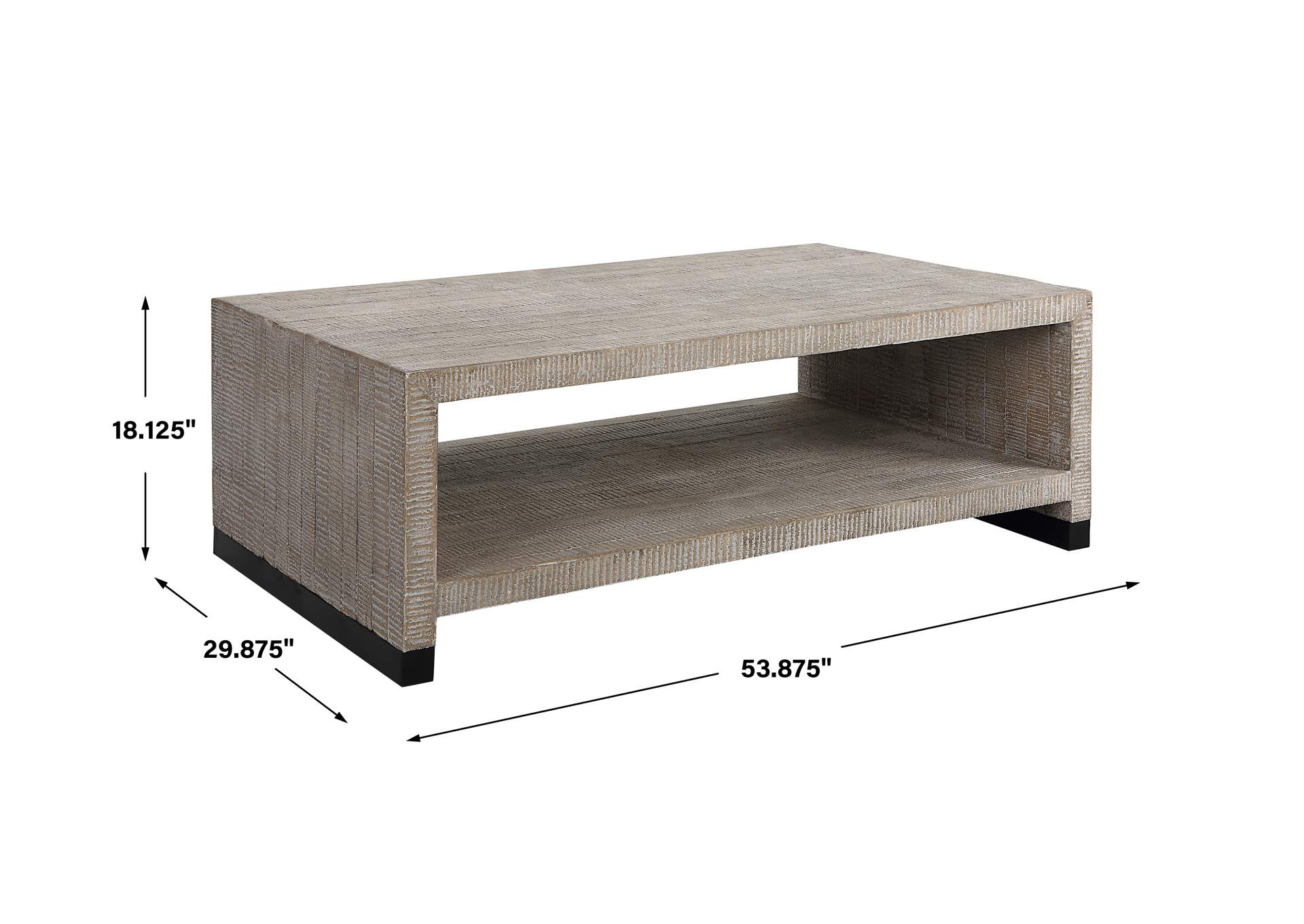 Uttermost Bosk White Washed Coffee Table