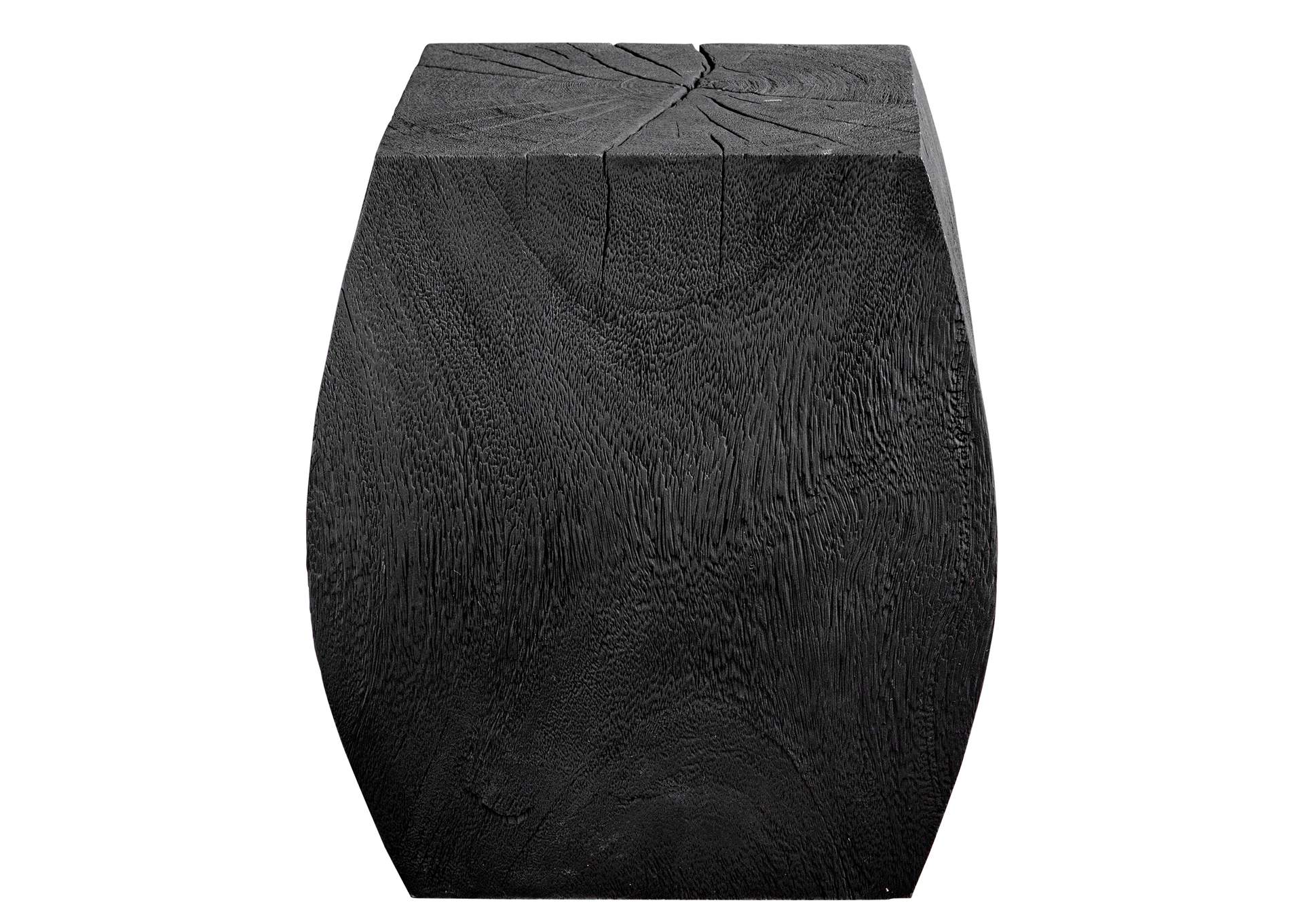 Uttermost Grove Black Wooden Accent Stool