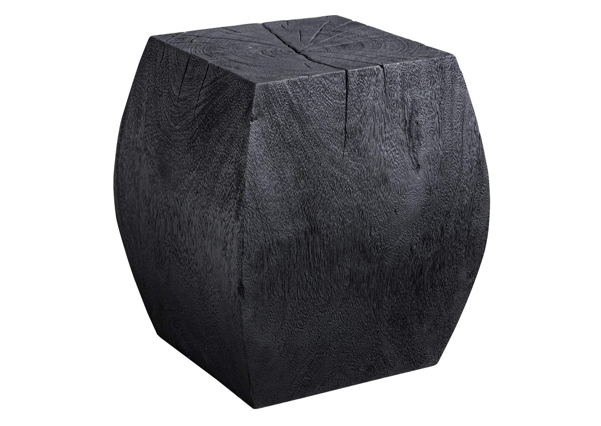 Uttermost Grove Black Wooden Accent Stool