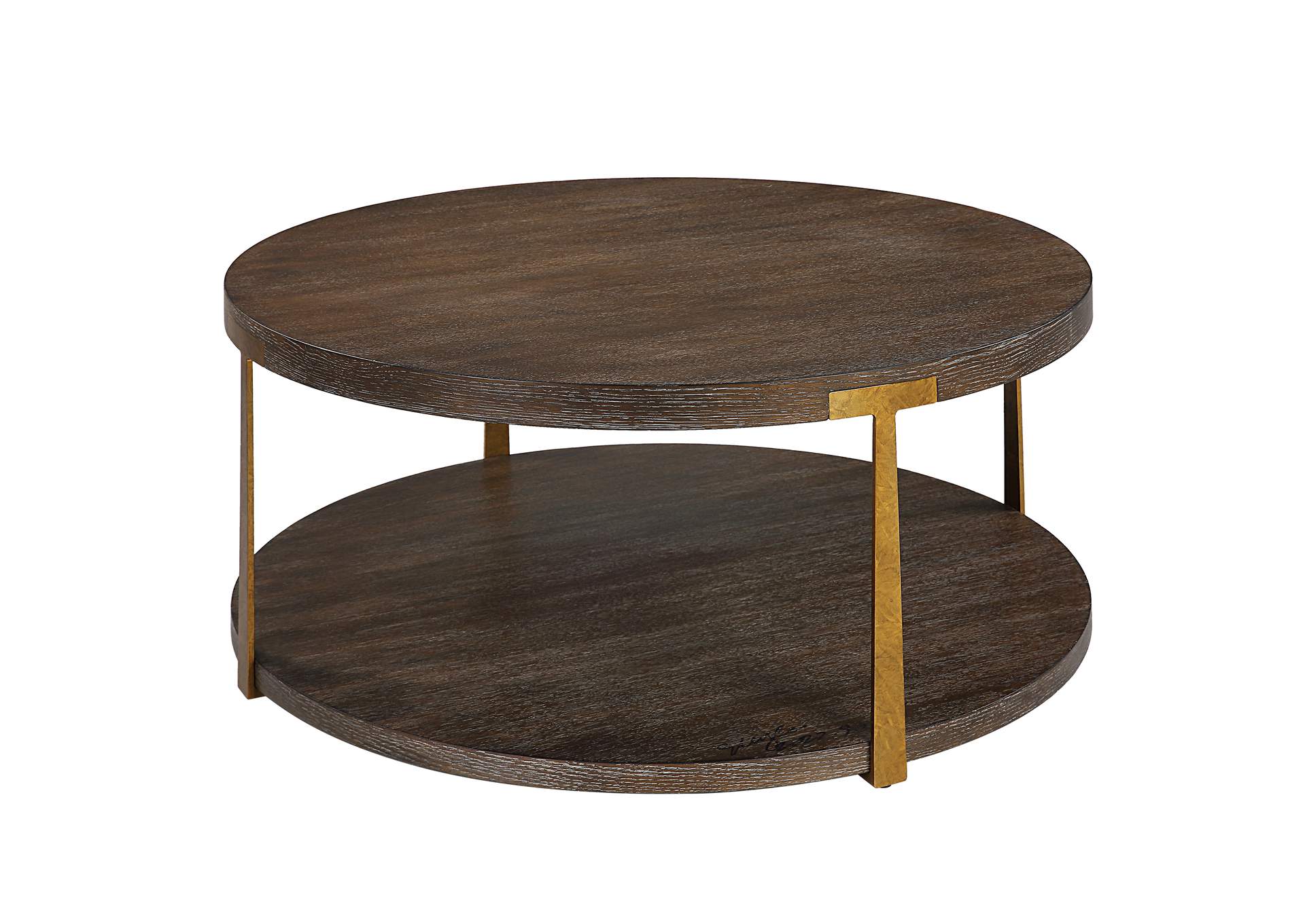Uttermost Palisade Round Wood Coffee Table