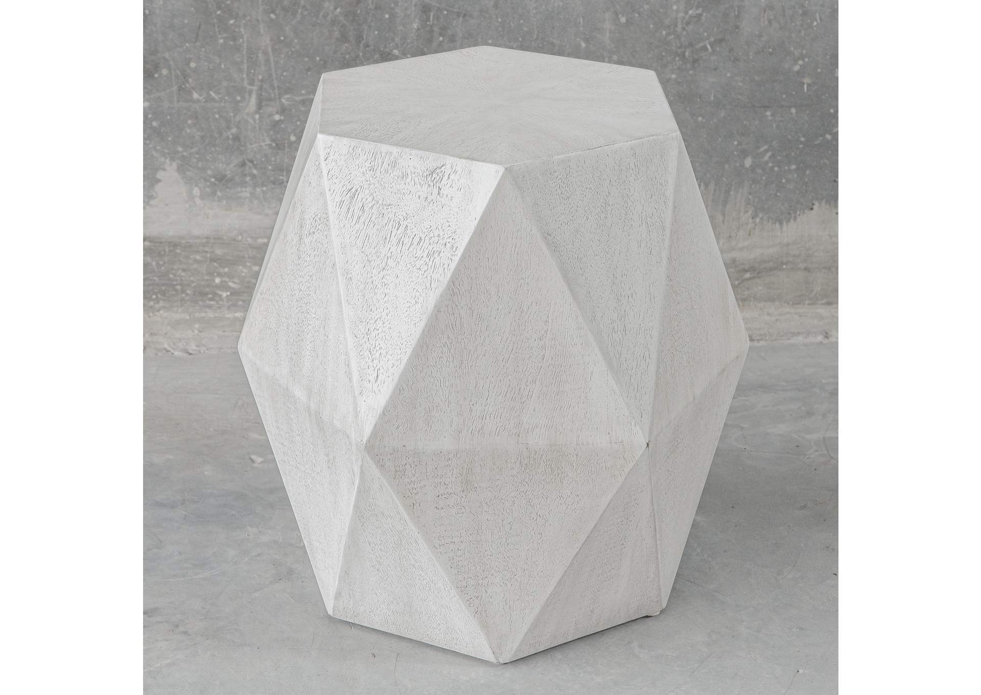 Uttermost Volker White Geometric Accent Table