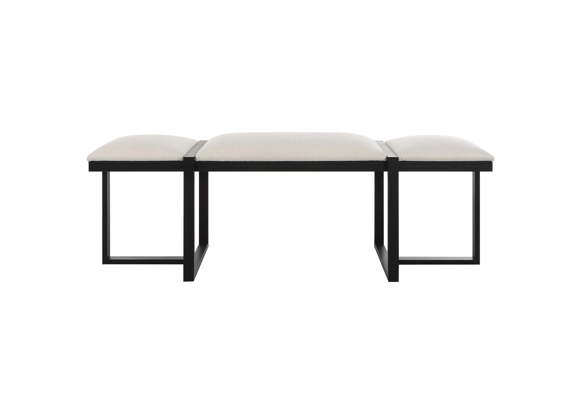 Uttermost Triple Cloud Modern Upholstered Bench